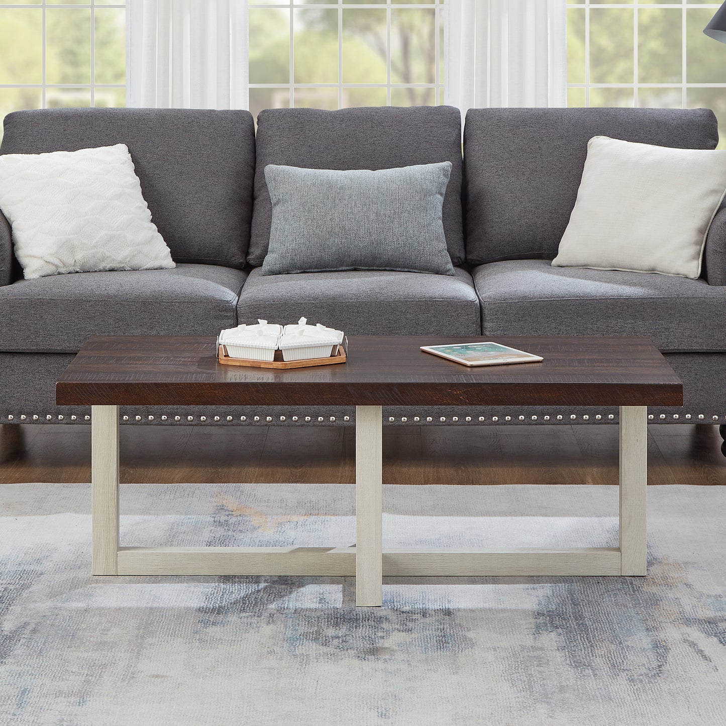 Roundhill Furniture Luno Contemporary Coffee Table