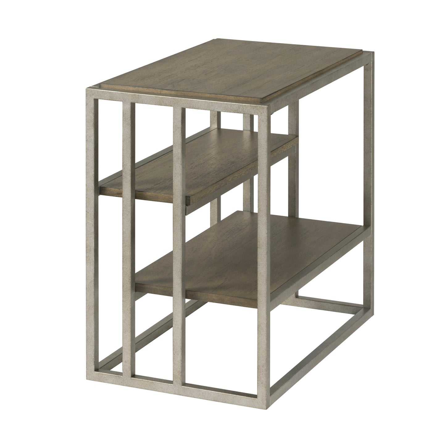 Roundhill Furniture Padena 3-Piece Metal Frame Wood Living Room Coffee Table and 2 Chairside Tables Set