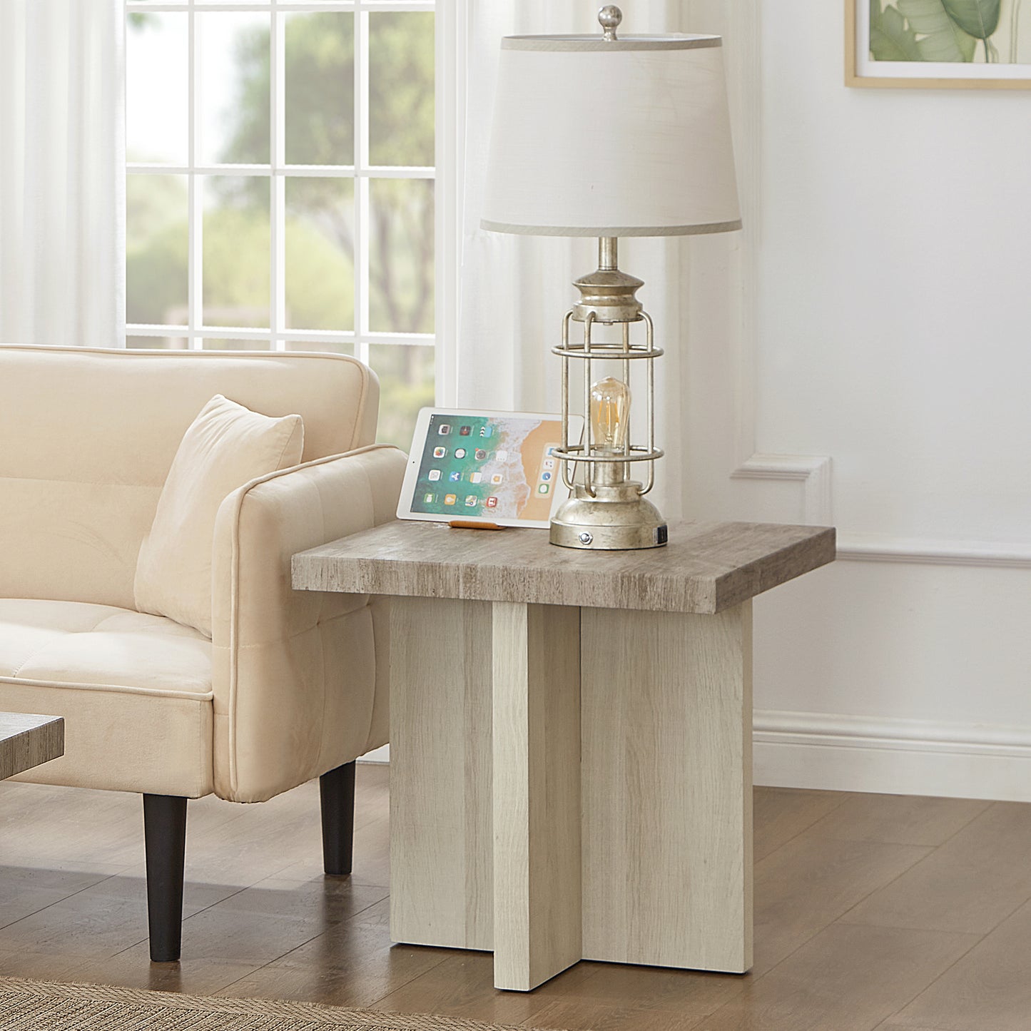 Roundhill Furniture Mchome Square End Table, Nightstand