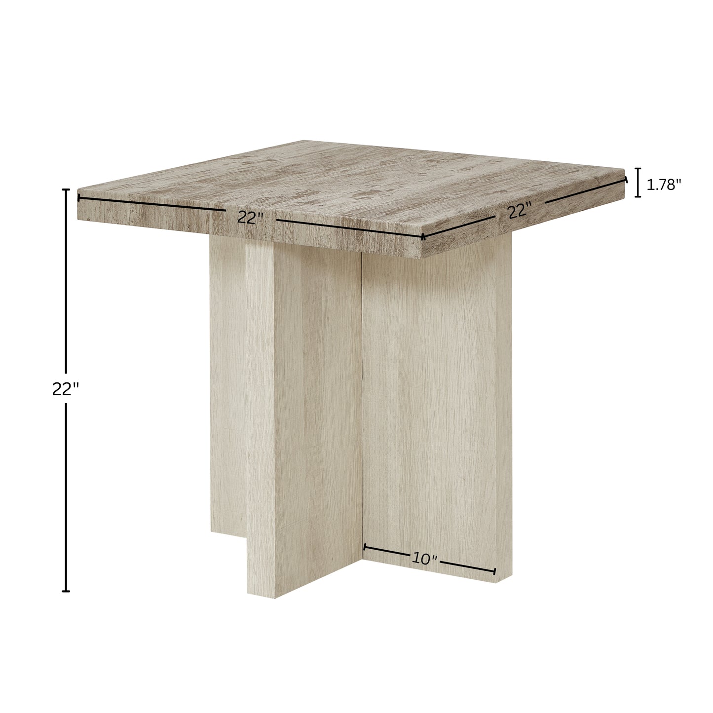 Roundhill Furniture Mchome Square End Table, Nightstand