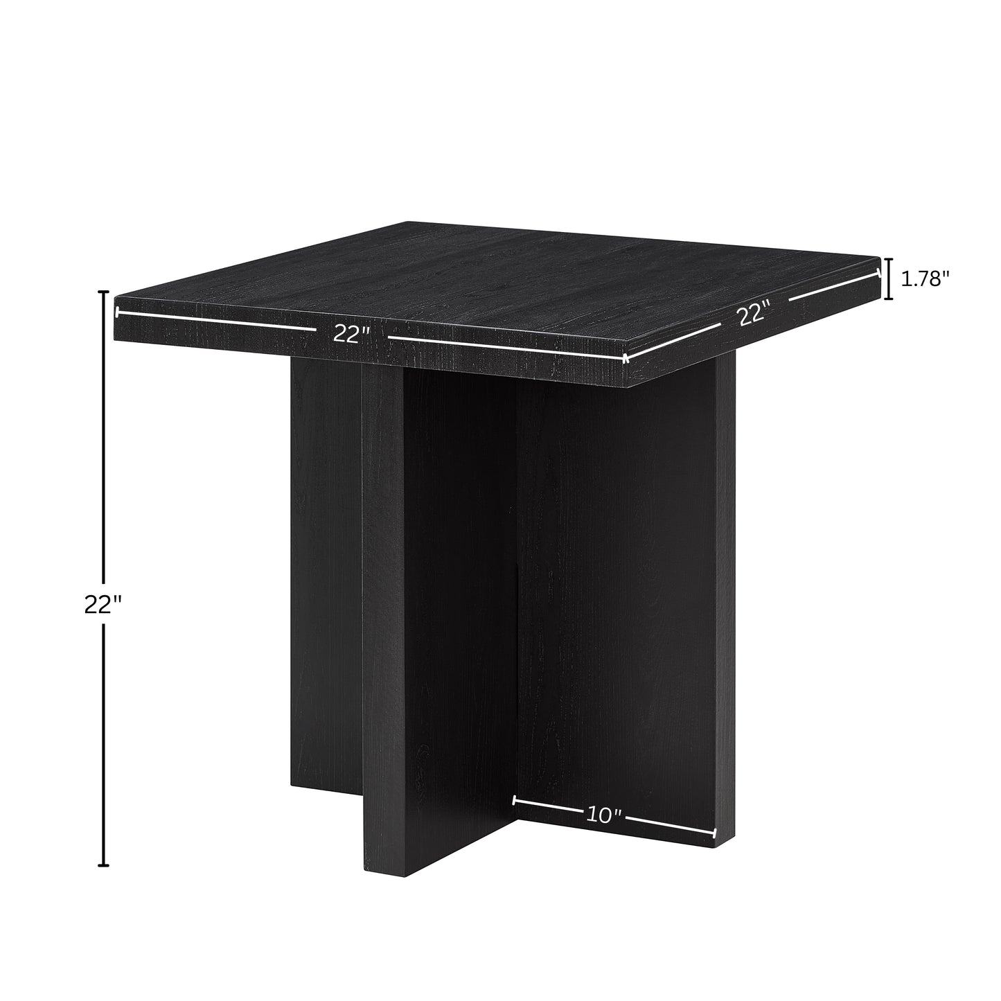 Roundhill Furniture Mchome Square End Table, Nightstand