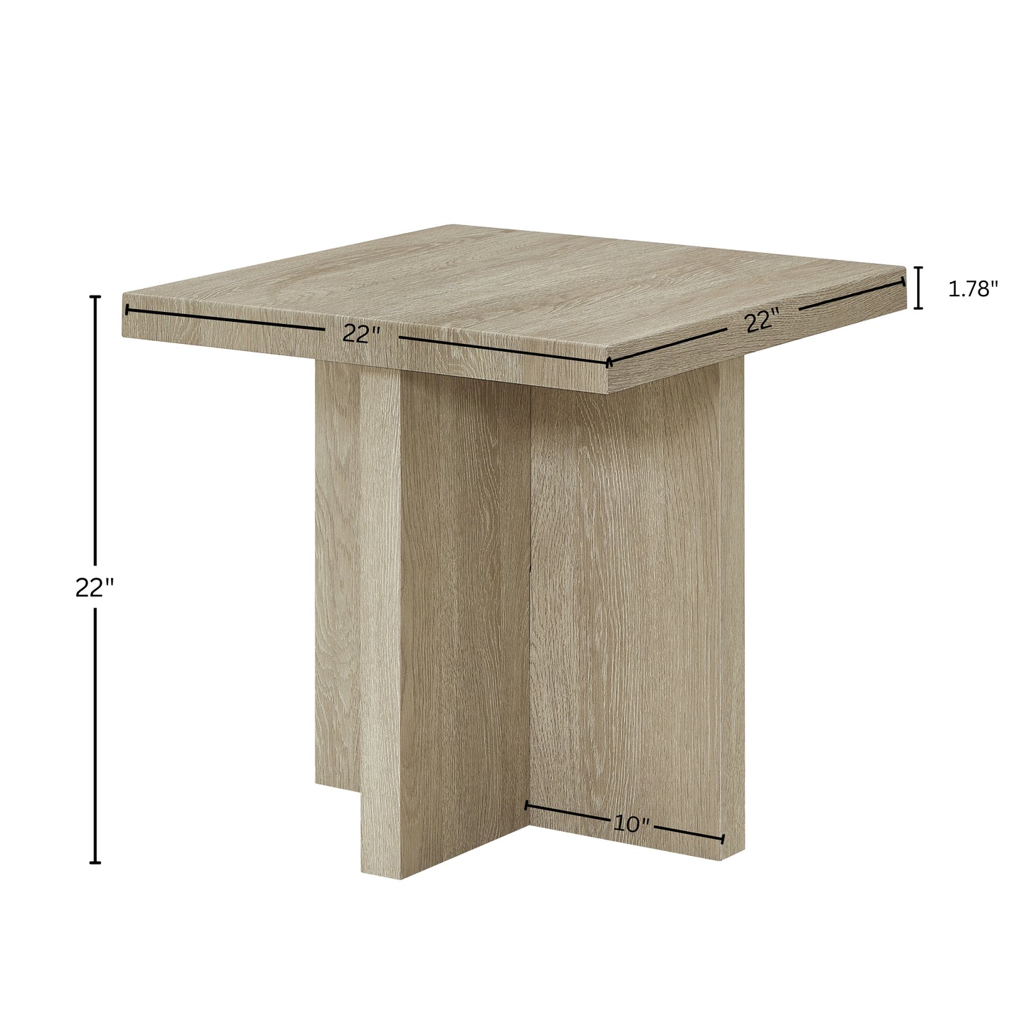 Roundhill Furniture Mchome Square End Table, Nightstand