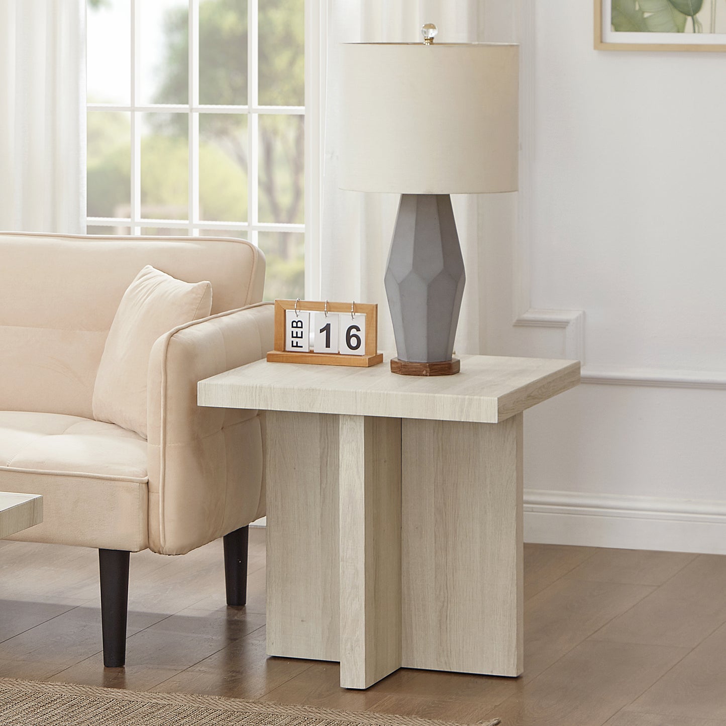 Roundhill Furniture Mchome Square End Table, Nightstand