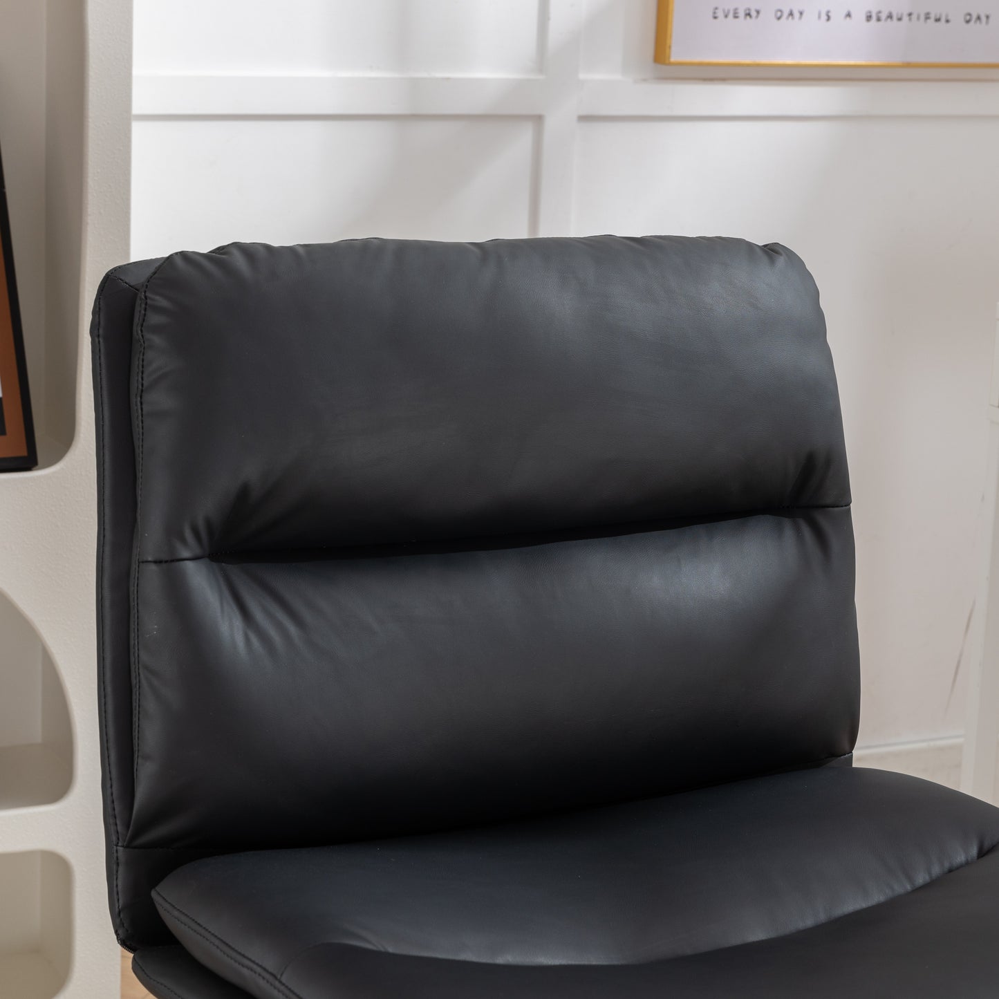 Bizerte Adjustable Swivel Criss Cross Chair, Wide Seat Office Chair Vanity Chair