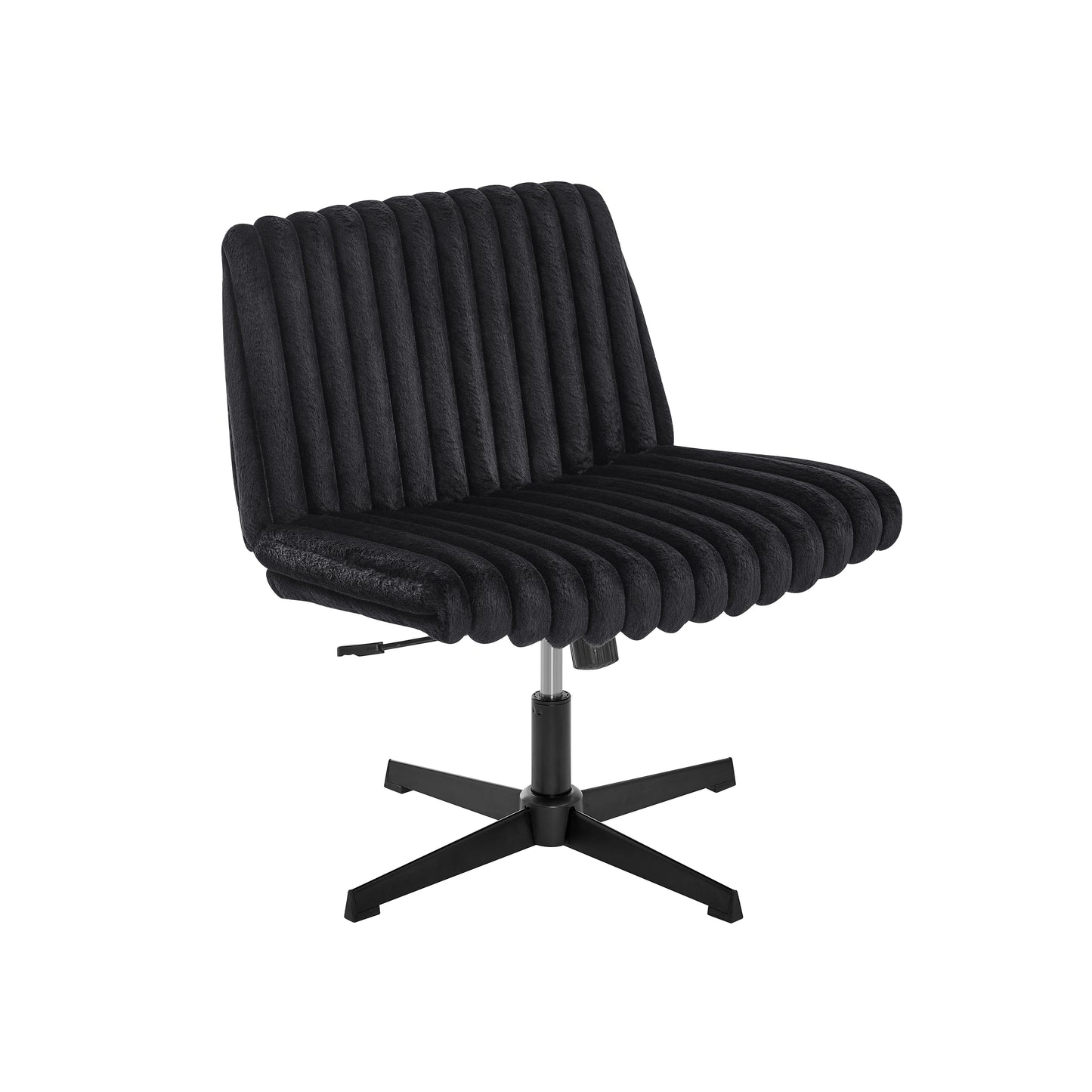 Roundhill Blynn Adjustable Swivel Criss Cross Chair, Wide Seat Office Chair Vanity Chair