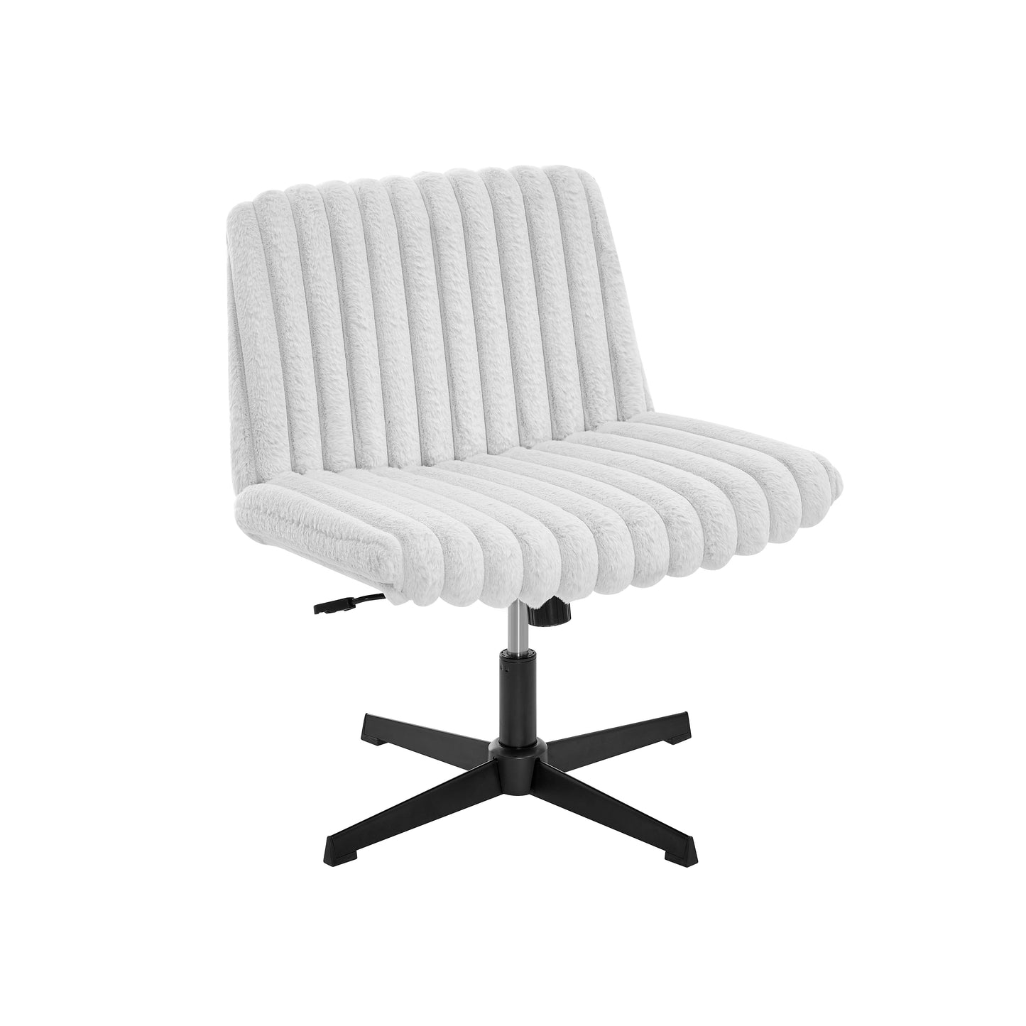 Roundhill Blynn Adjustable Swivel Criss Cross Chair, Wide Seat Office Chair Vanity Chair