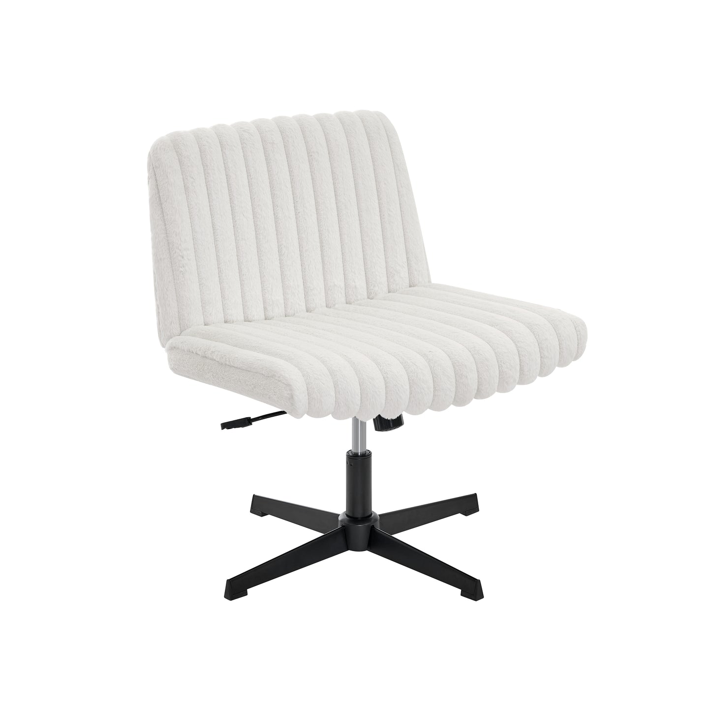 Roundhill Blynn Adjustable Swivel Criss Cross Chair, Wide Seat Office Chair Vanity Chair