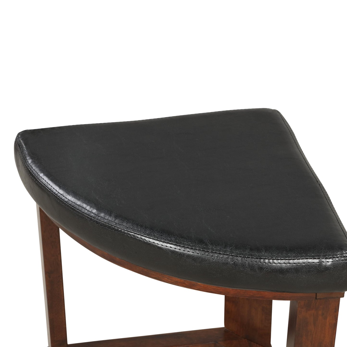 Solid Wood Glass Top Counter Height Table w/ 4 Stools