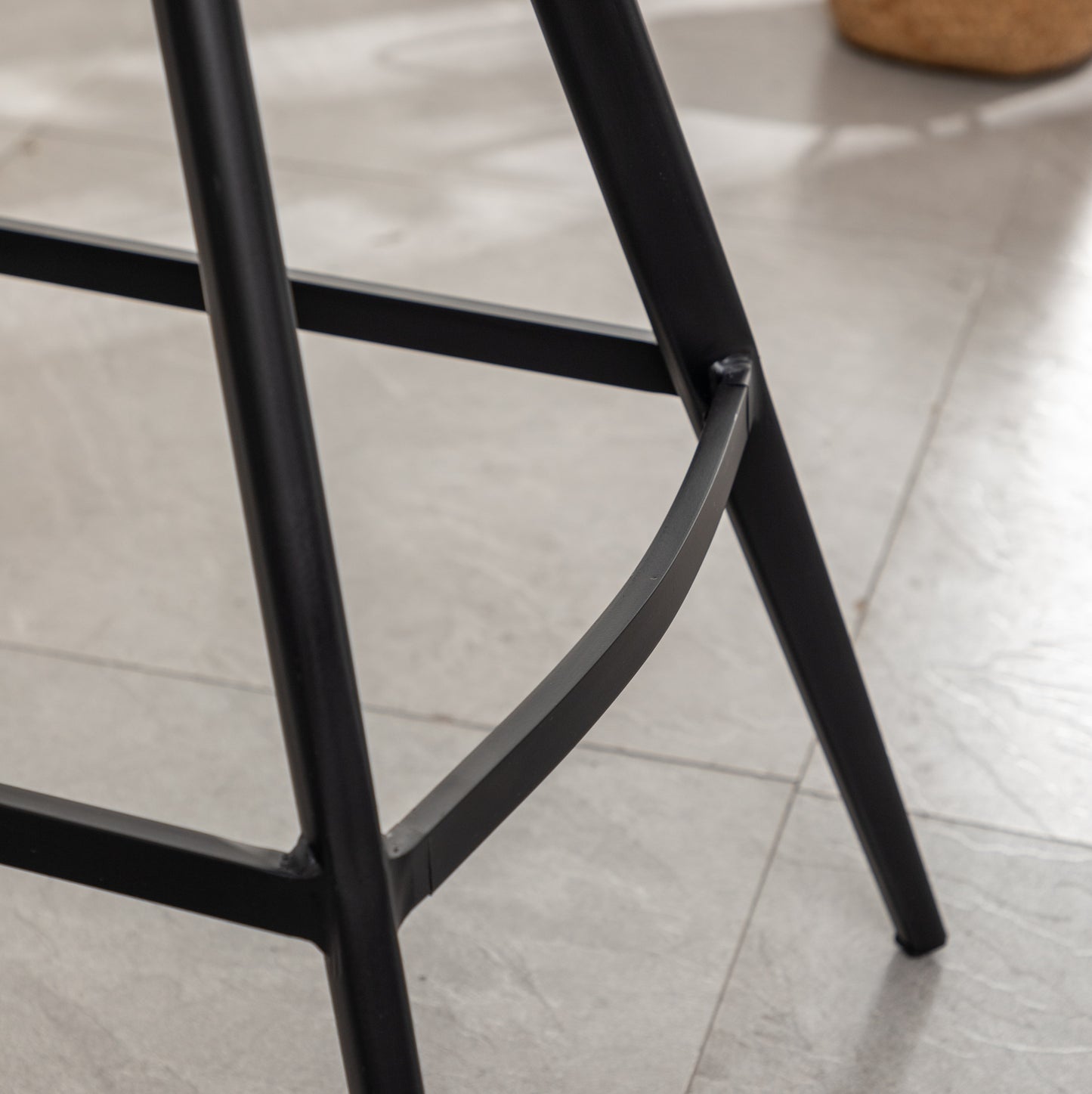 Roundhill Furniture Porth Fabric Kitchen 28.25" Barstools, Set of 2, Gray