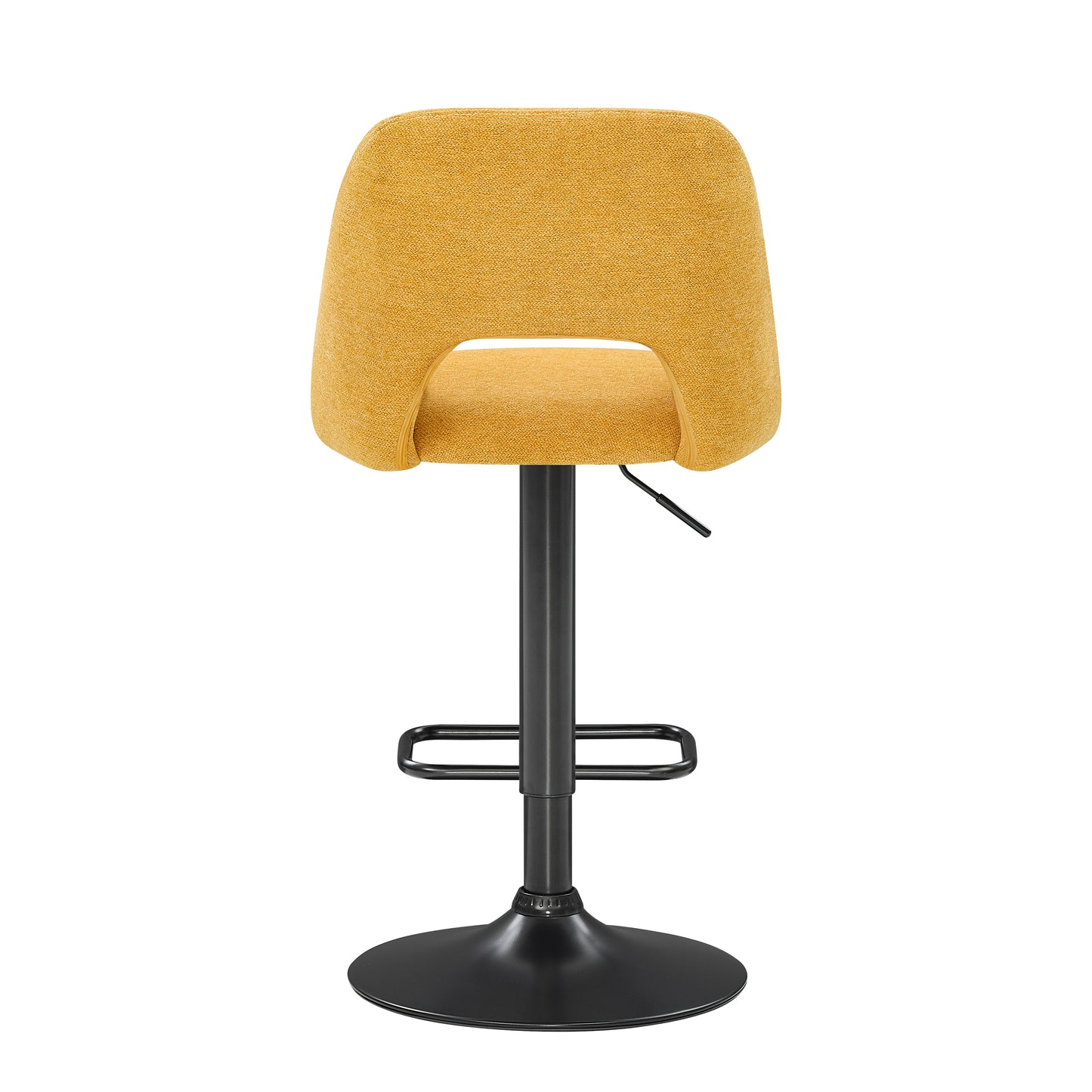 Roundhill Furniture Nuvia Contemporary Adjustable Barstool with Upholstered Swivel Seats, Set of 2