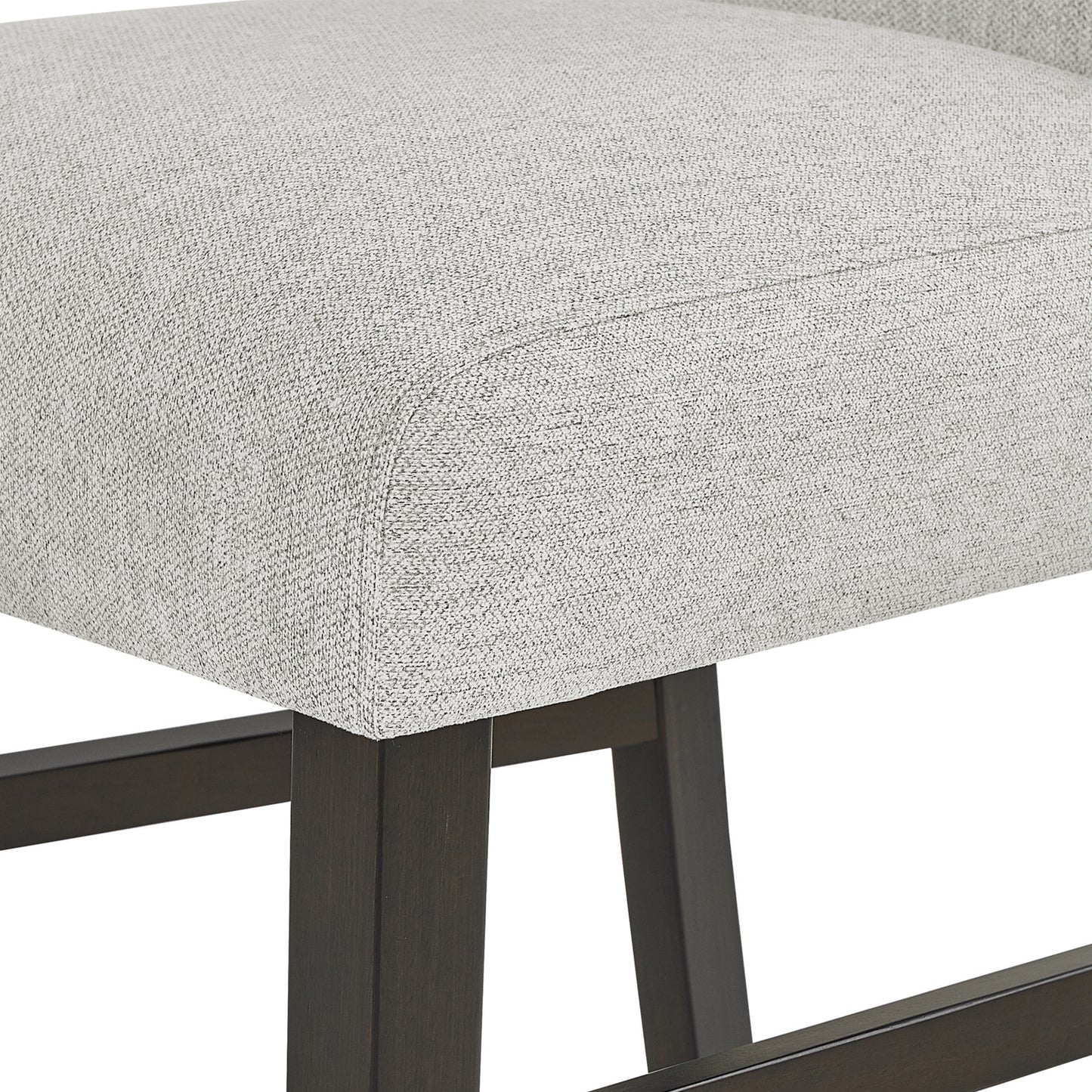 Roundhill Furniture Cavira Modern Upholstered Counter Height Stools, Set of 2, Gray