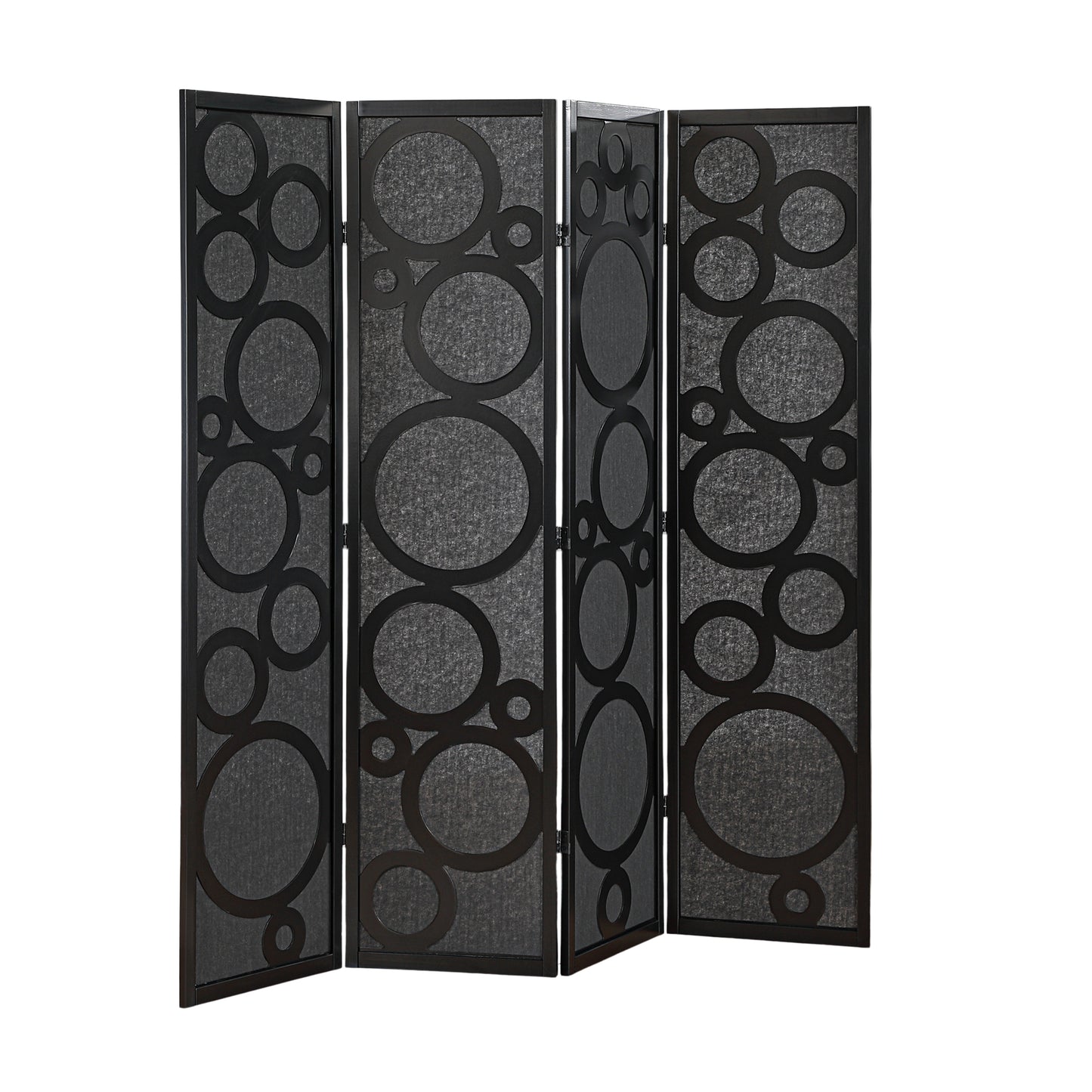 Roundhill Furniture Tavari 4-Panel Room Divider, Decorative Folding Freestanding Privacy Screen