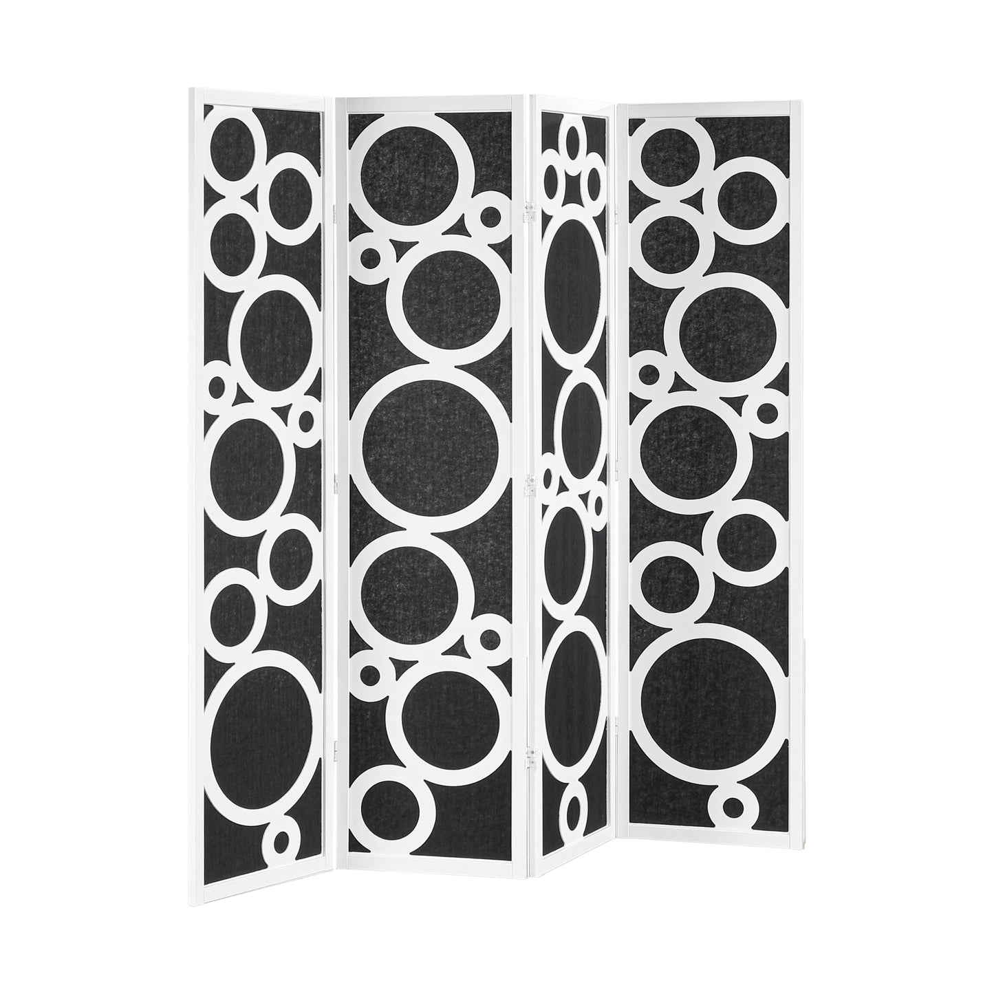 Roundhill Furniture Tavari 4-Panel Room Divider, Decorative Folding Freestanding Privacy Screen