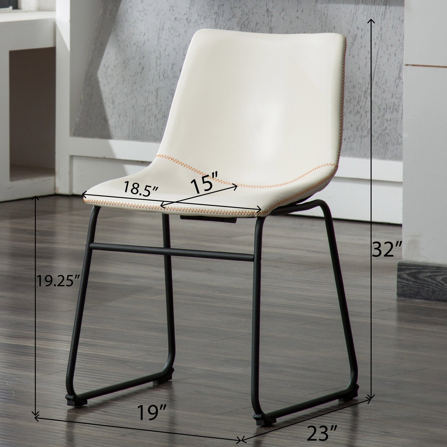 Varna 5-Piece Round Dining Set, Trestle Dining Table with 4 Stylish Chairs