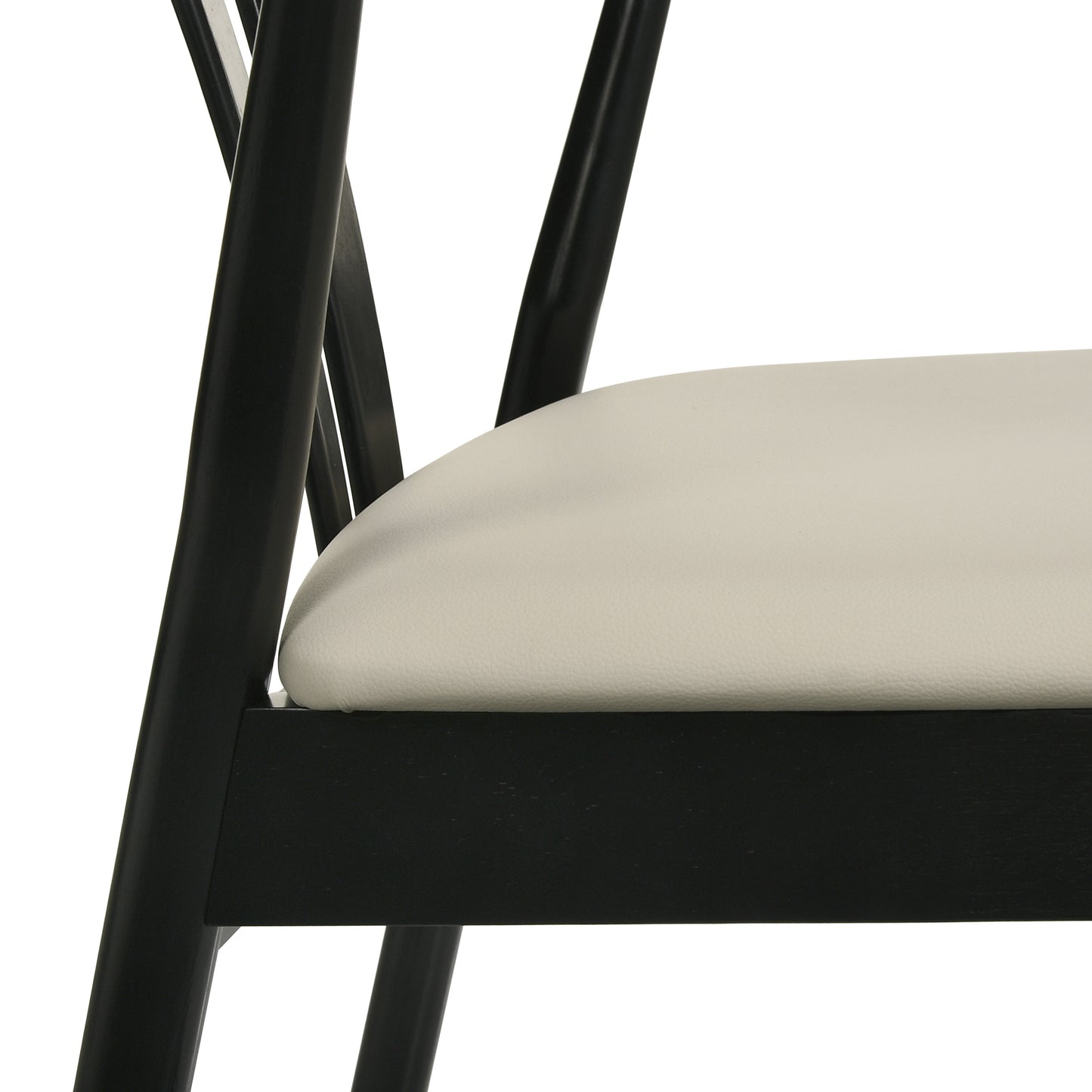 Roundhill Furniture Lavin Modern 5-Piece Dining Set, Dining Table with 2 Walnut and 2 Black Wishbone Chairs