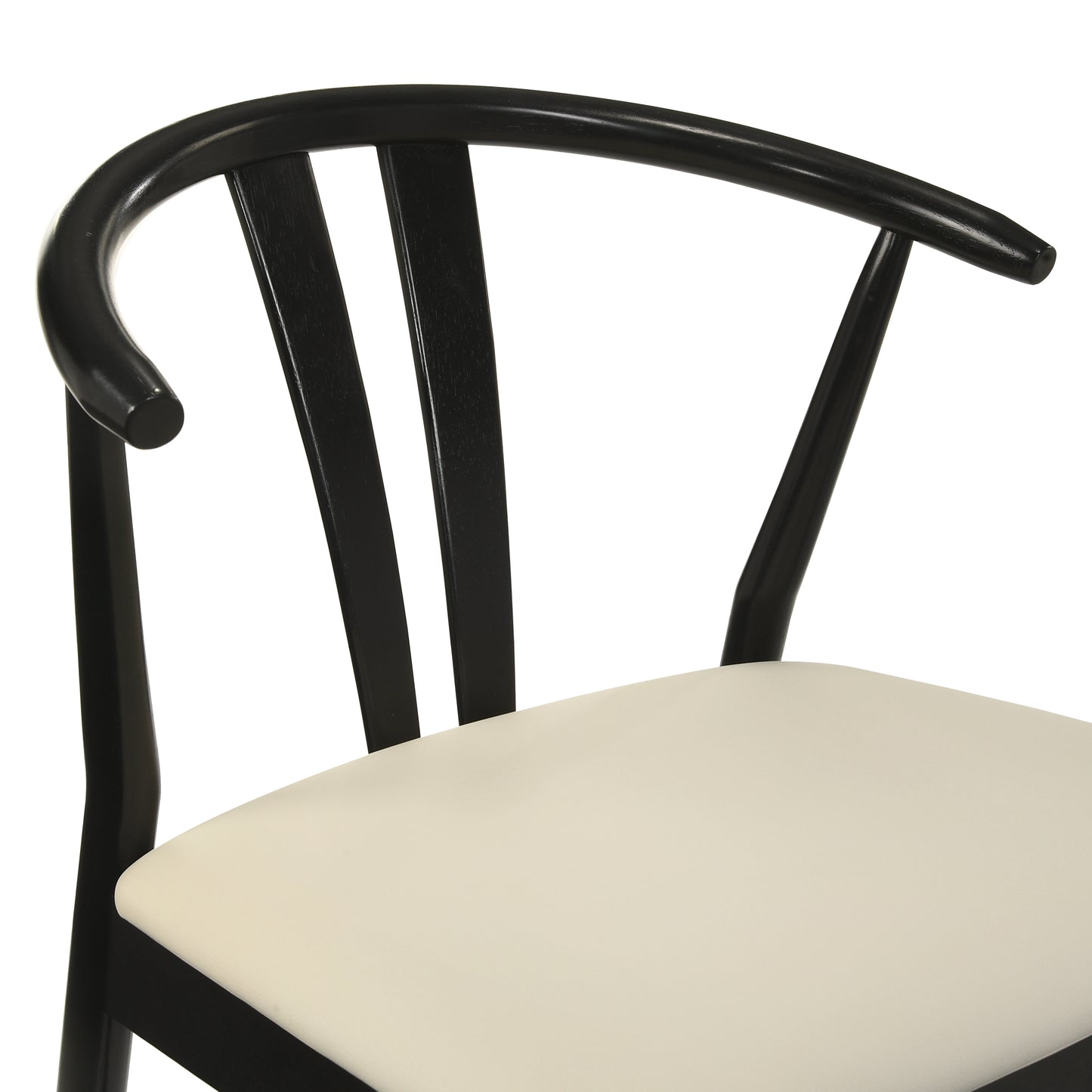 Roundhill Furniture Lavin Modern 5-Piece Dining Set, Walnut Finished Dining Table with 4 Wishbone Chairs