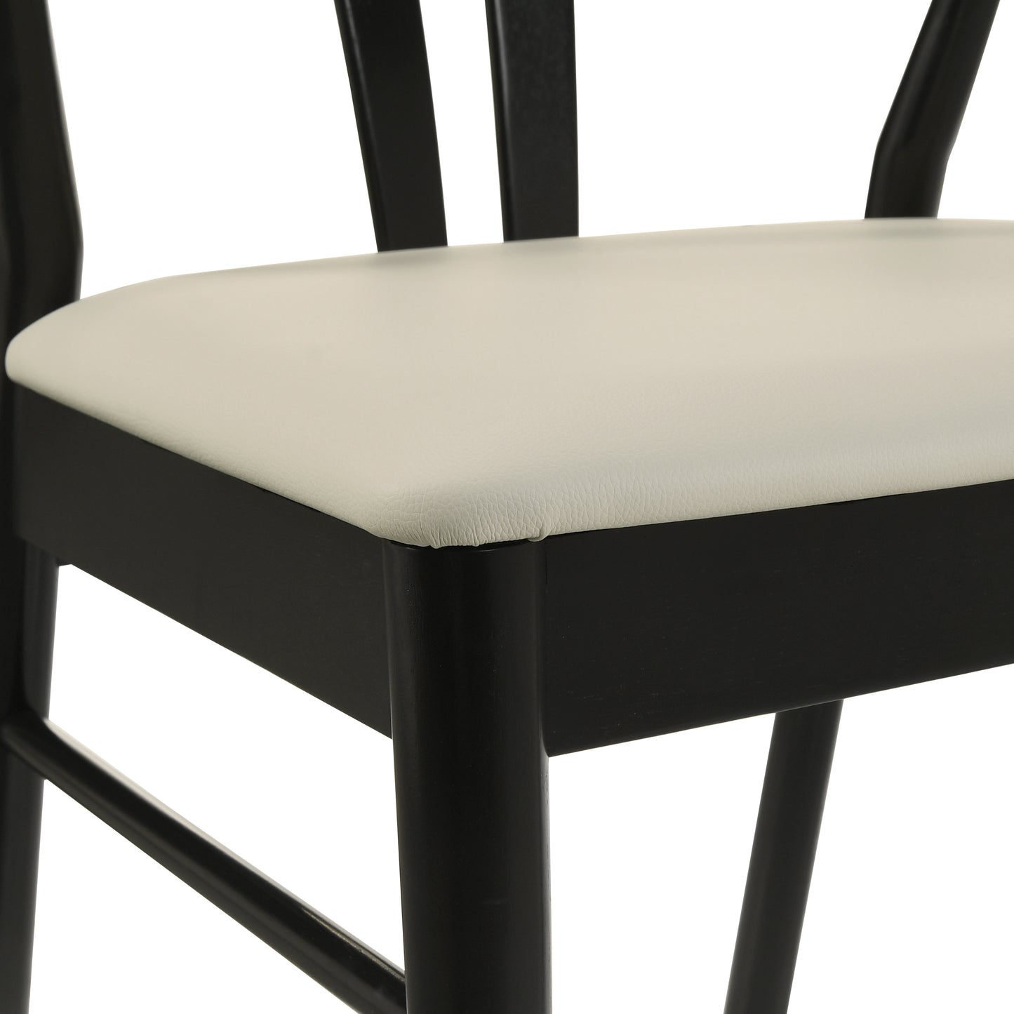 Roundhill Furniture Lavin Modern 5-Piece Dining Set, Walnut Finished Dining Table with 4 Wishbone Chairs