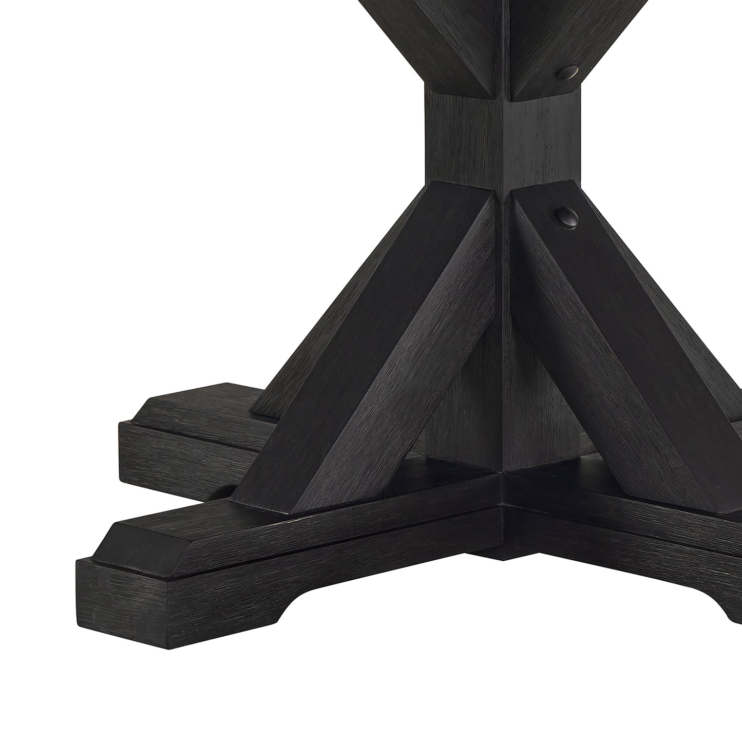 Roundhill Furniture Hirima Modern Elegance 54" Round Dining Table, Solid Acacia Wood Base