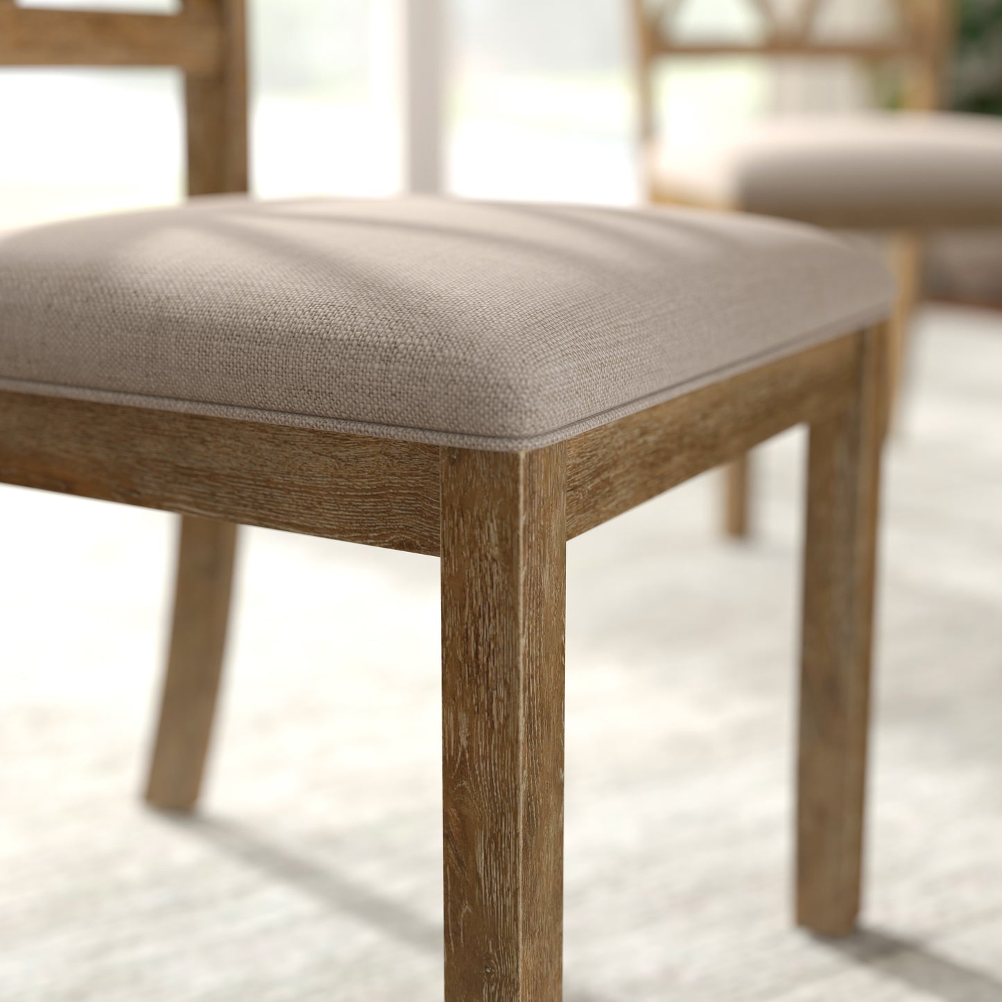 Windvale Upholstered Cross-back Dining Chair, Set of 2