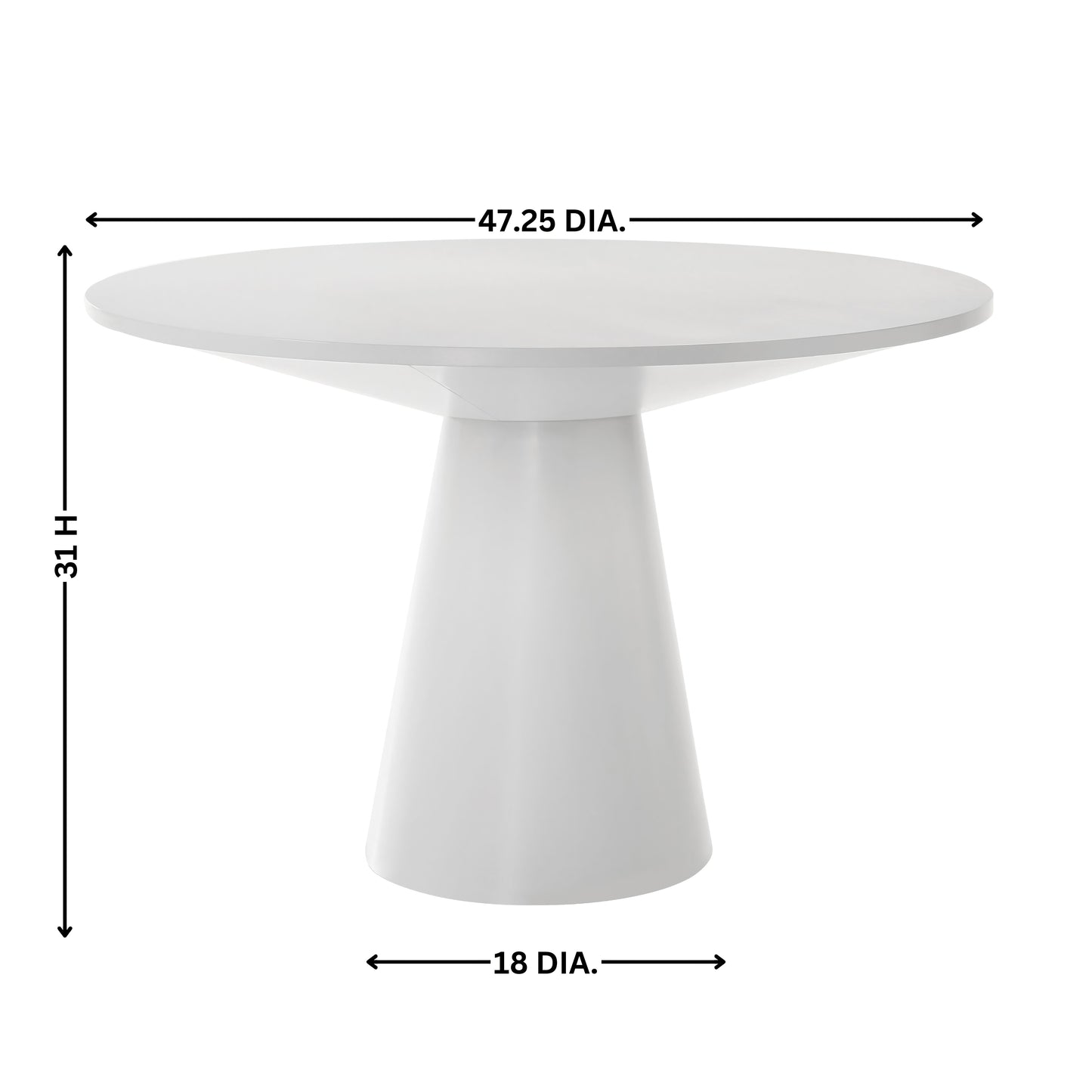 Rocco Contemporary 5-Piece Dining Set, Round Pedestal Table with 4 Chairs