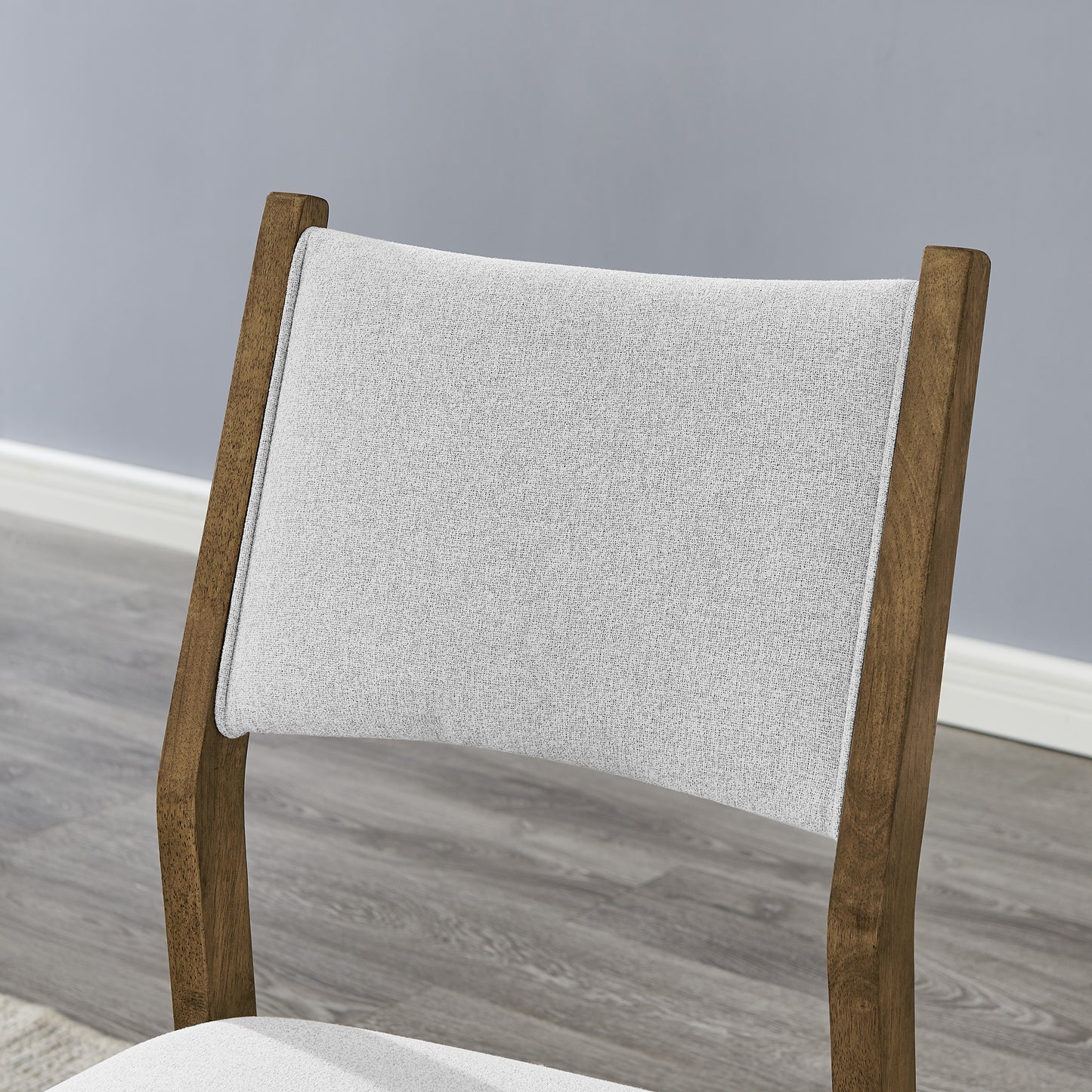 Roundhill Furniture Parker Dining Set, Trestle Dining Table with Stylish Chairs, Light Oak