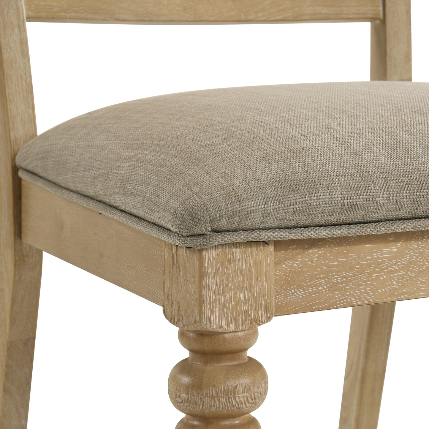 Roundhill Furniture Verta 6-Piece Dining Table with 4 Cross Back Dining Chairs and Bench, Light Oak Finish