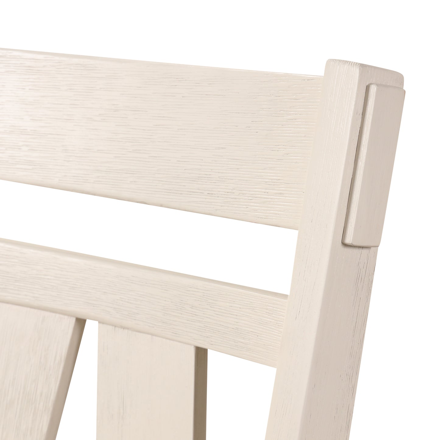 Roundhill Furniture Fasena 5-Piece Dining Set, Trestle Dining Table with 4 Chairs in Rustic Gray and Off White Finish