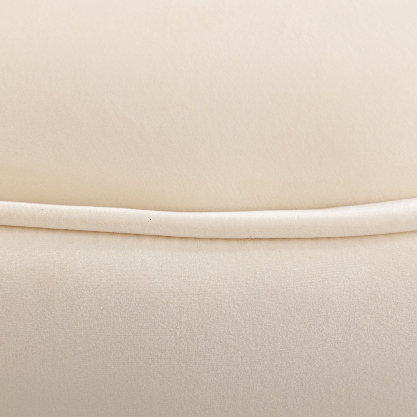 360 Degree Swivel Velvet Accent Chair, Barrel Chair Over-Sized Soft Chair with Seat Cushion, Beige