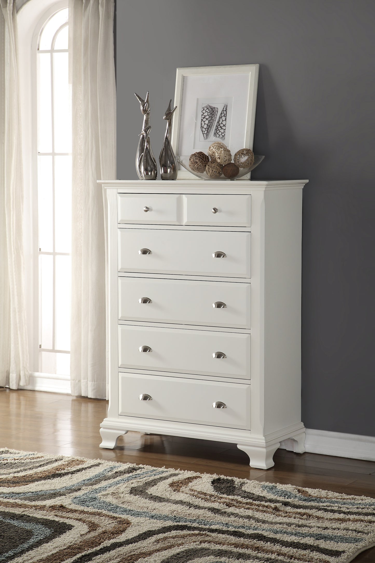 Laveno Contemporary White Wood Bedroom Collection