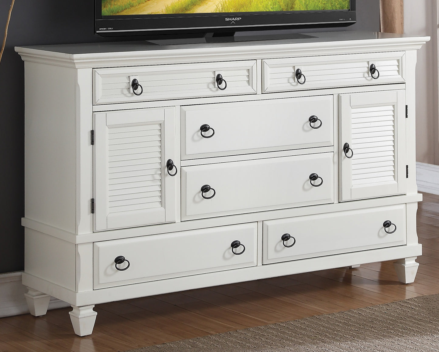 Regitina Contemporary White Wood Bedroom Collection