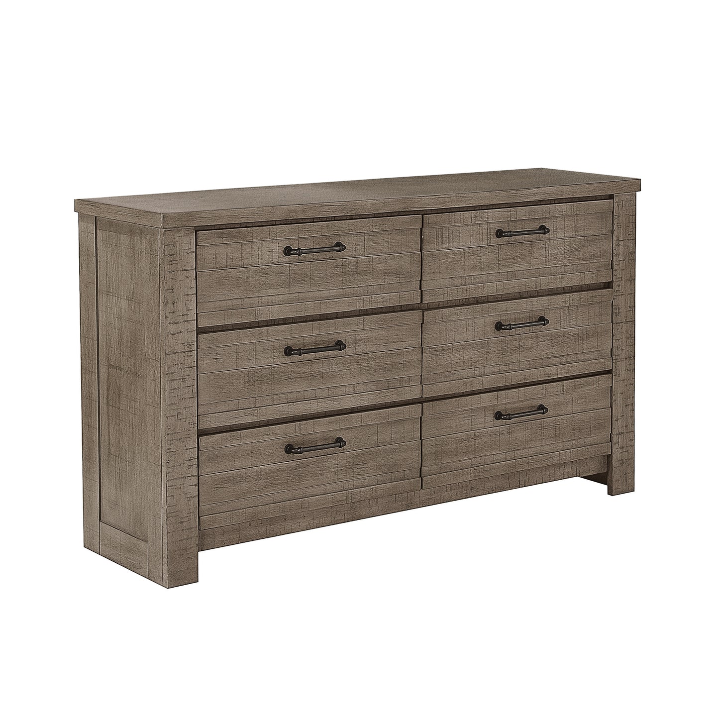 Sedona Transitional Medium Gray Wood 6-Drawer Dresser