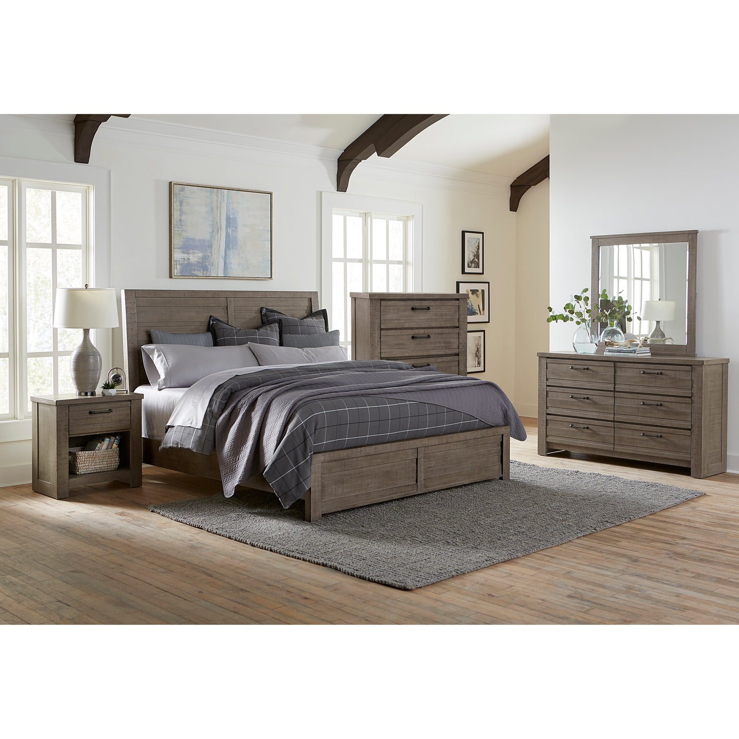 Sedona Transitional Medium Gray Wood Bedroom Collection