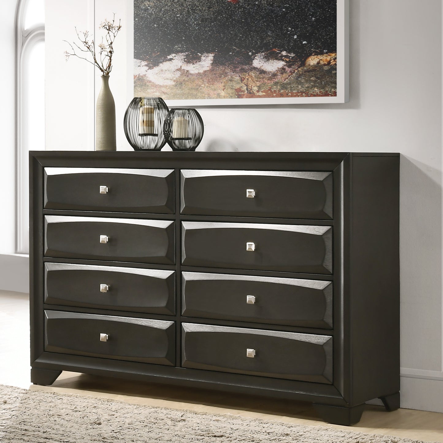 Oakland Antique Gray Finish Wood Bedroom Collection