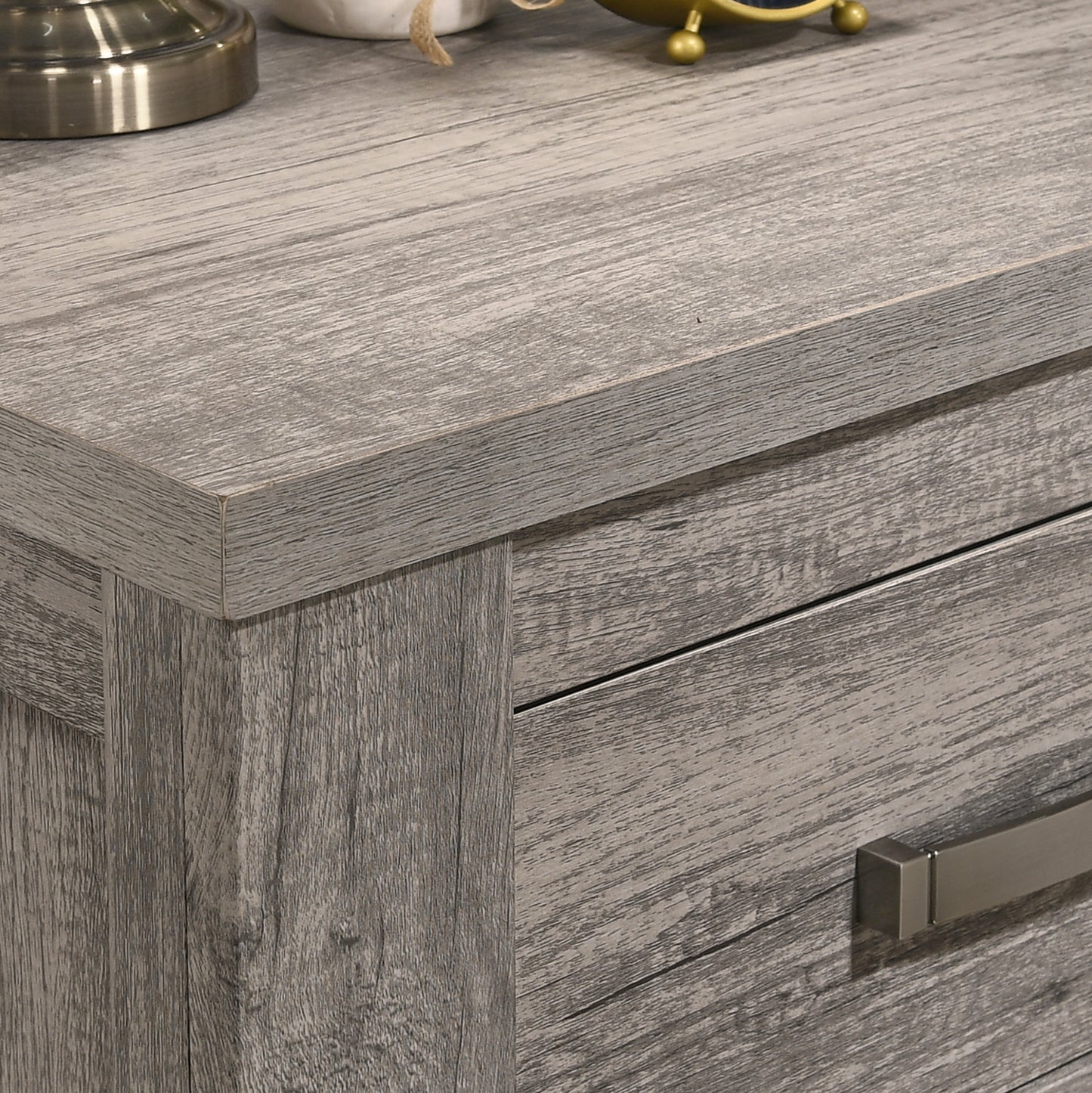 Floren Contemporary Weathered Gray Wood Bedroom Collection