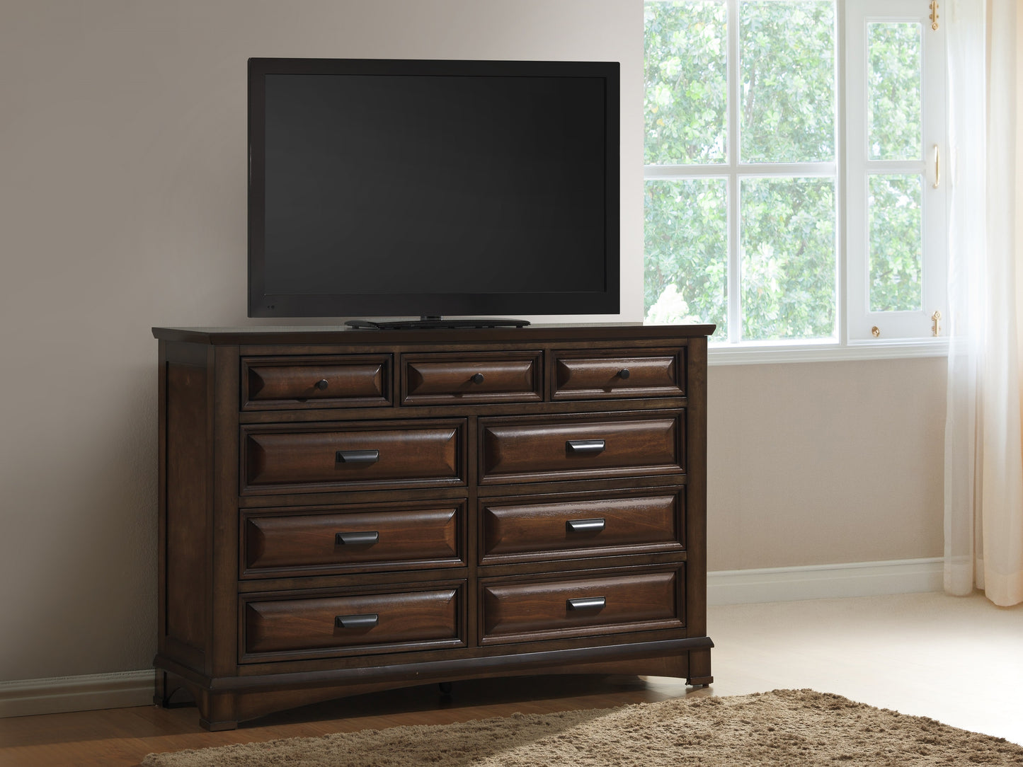 Broval Light Espresso Finish Wood Bedroom Collection