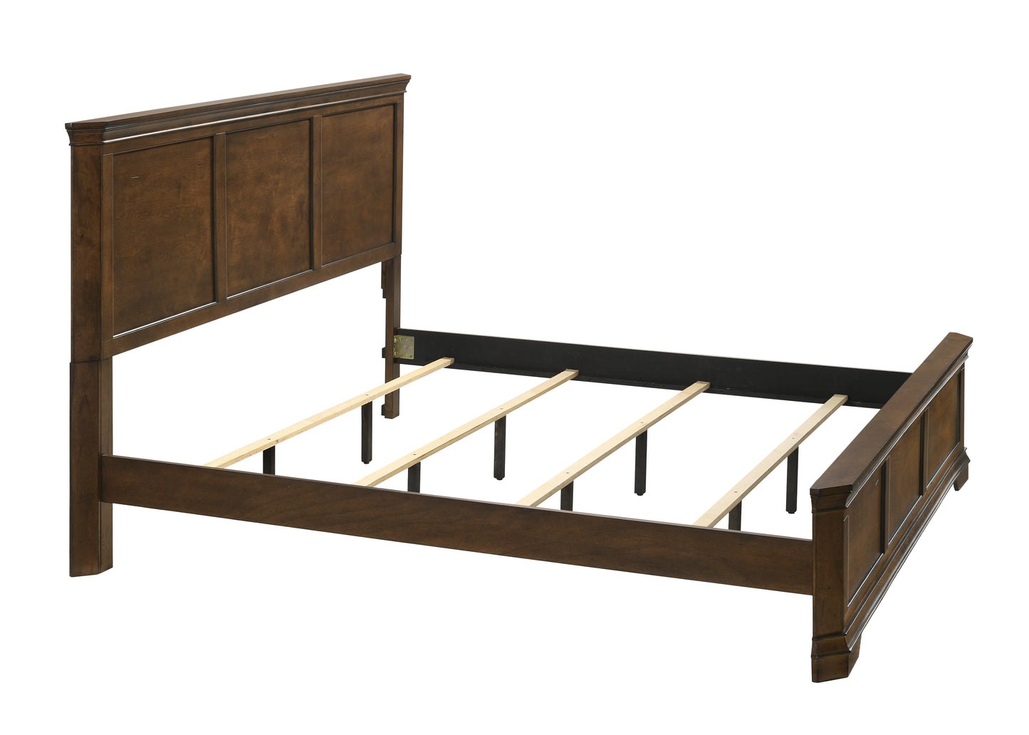 Maderne Traditional Wood Panel Bedroom Collection, Antique Walnut Finish