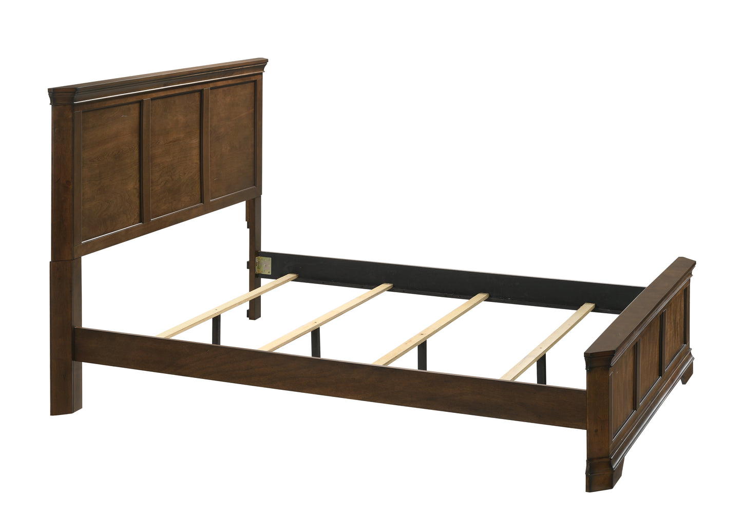 Maderne Traditional Wood Panel Bedroom Collection, Antique Walnut Finish