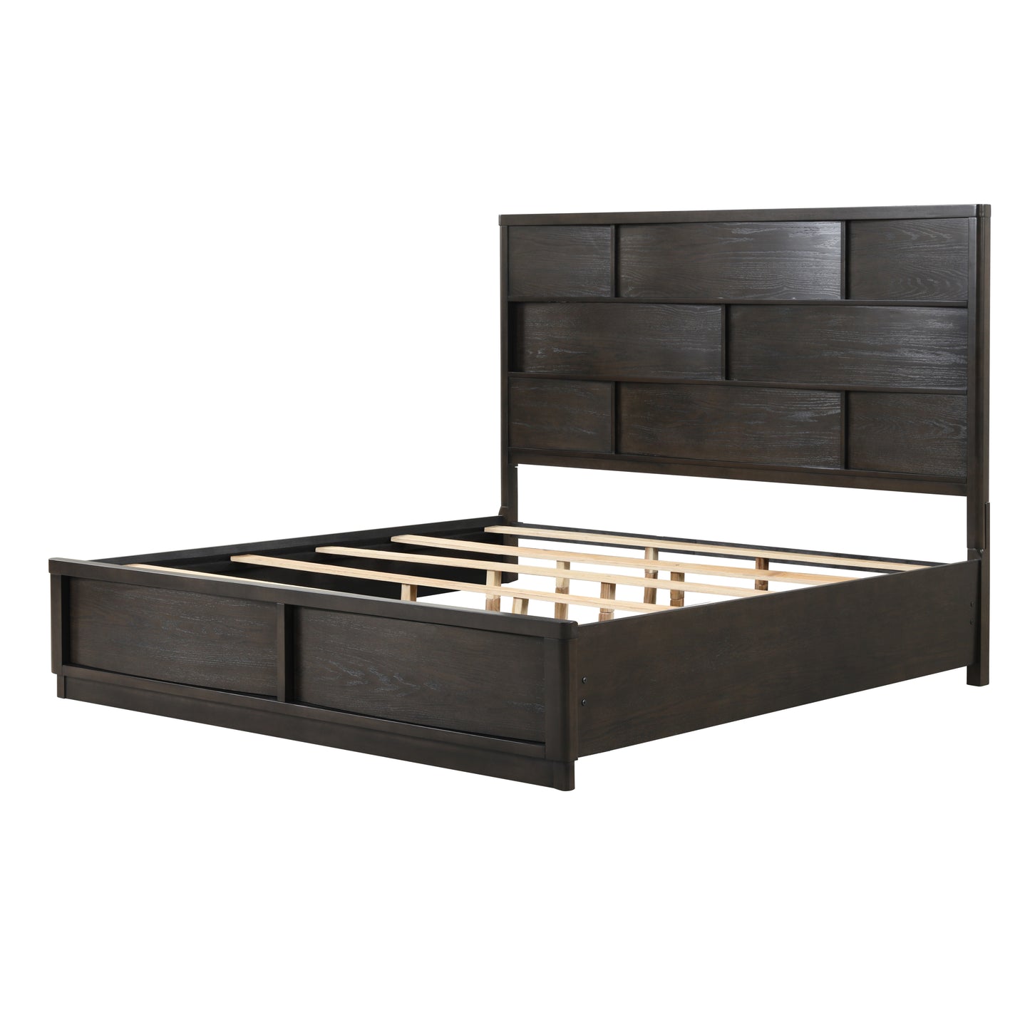 Belani Wood Panel Bed, Espresso