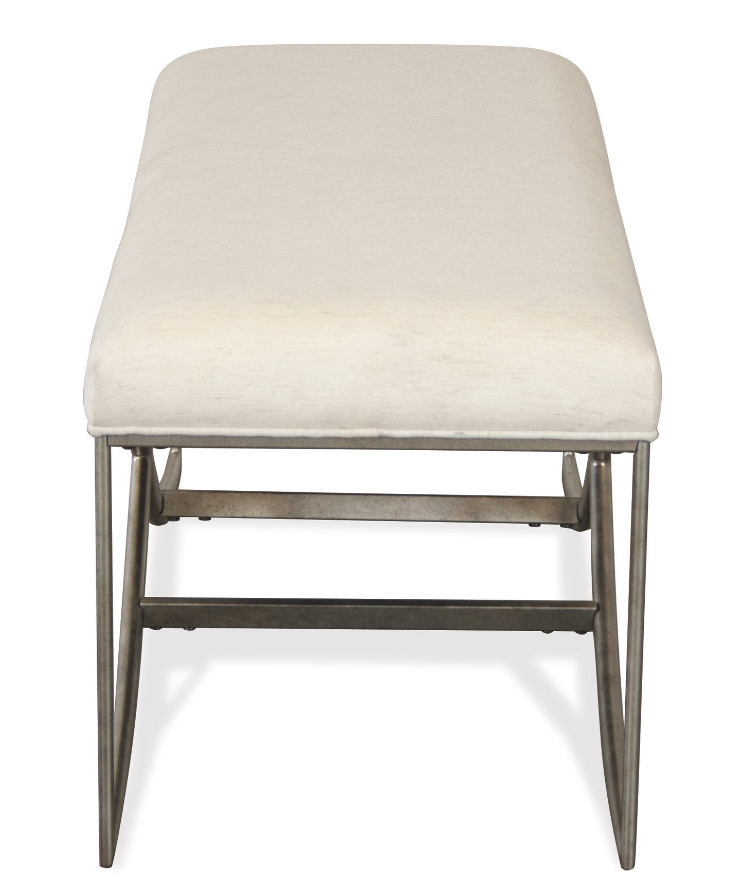 Mantalia Upholstered Bench with Metal Frame, Champagne