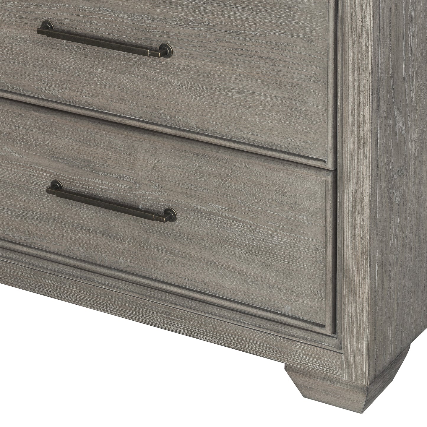 Ennesley Gray Wood 4 Drawers Chest