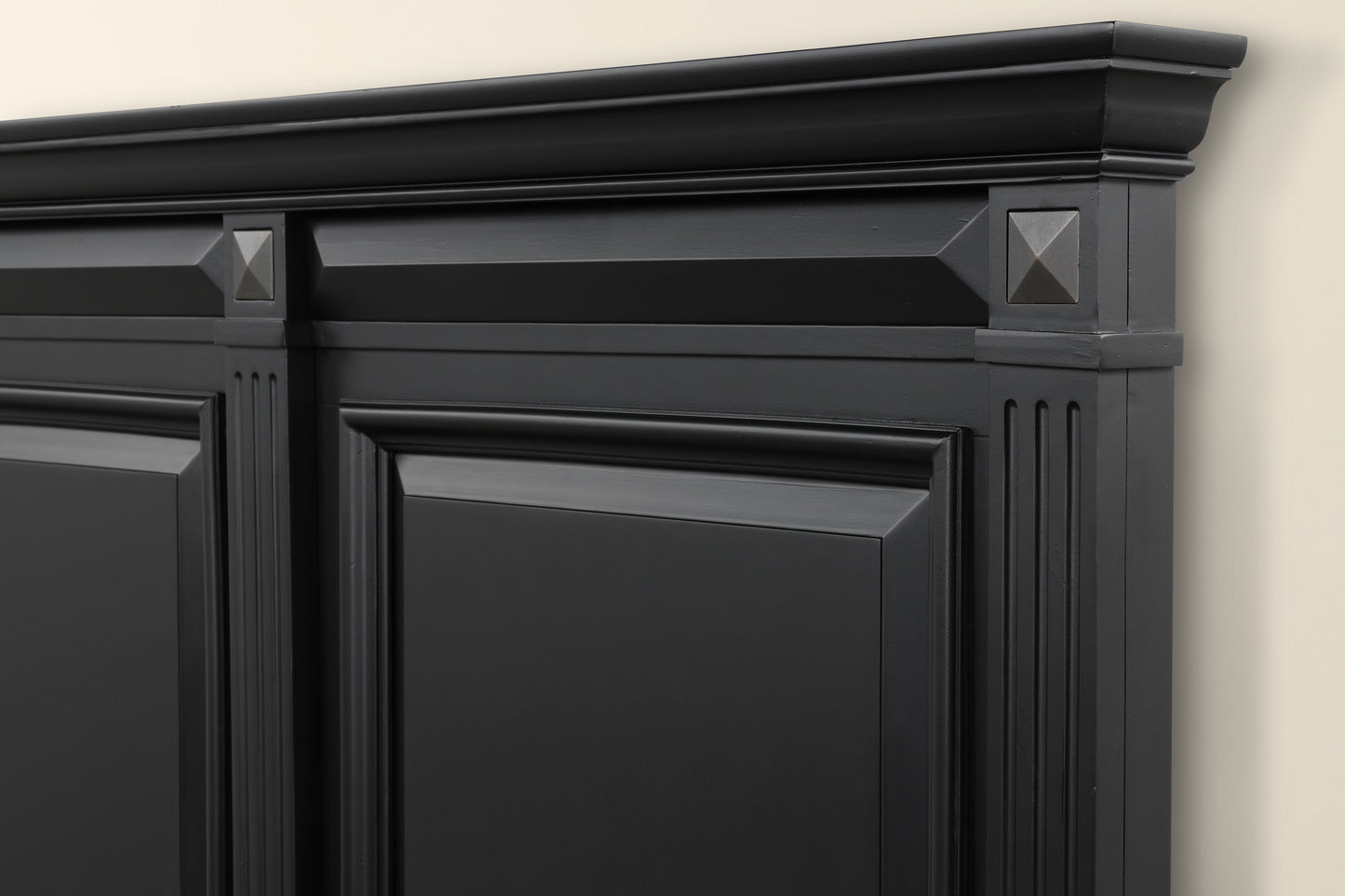 Roundhill Furniture Renova Wood Panel Bed, Vintage Black