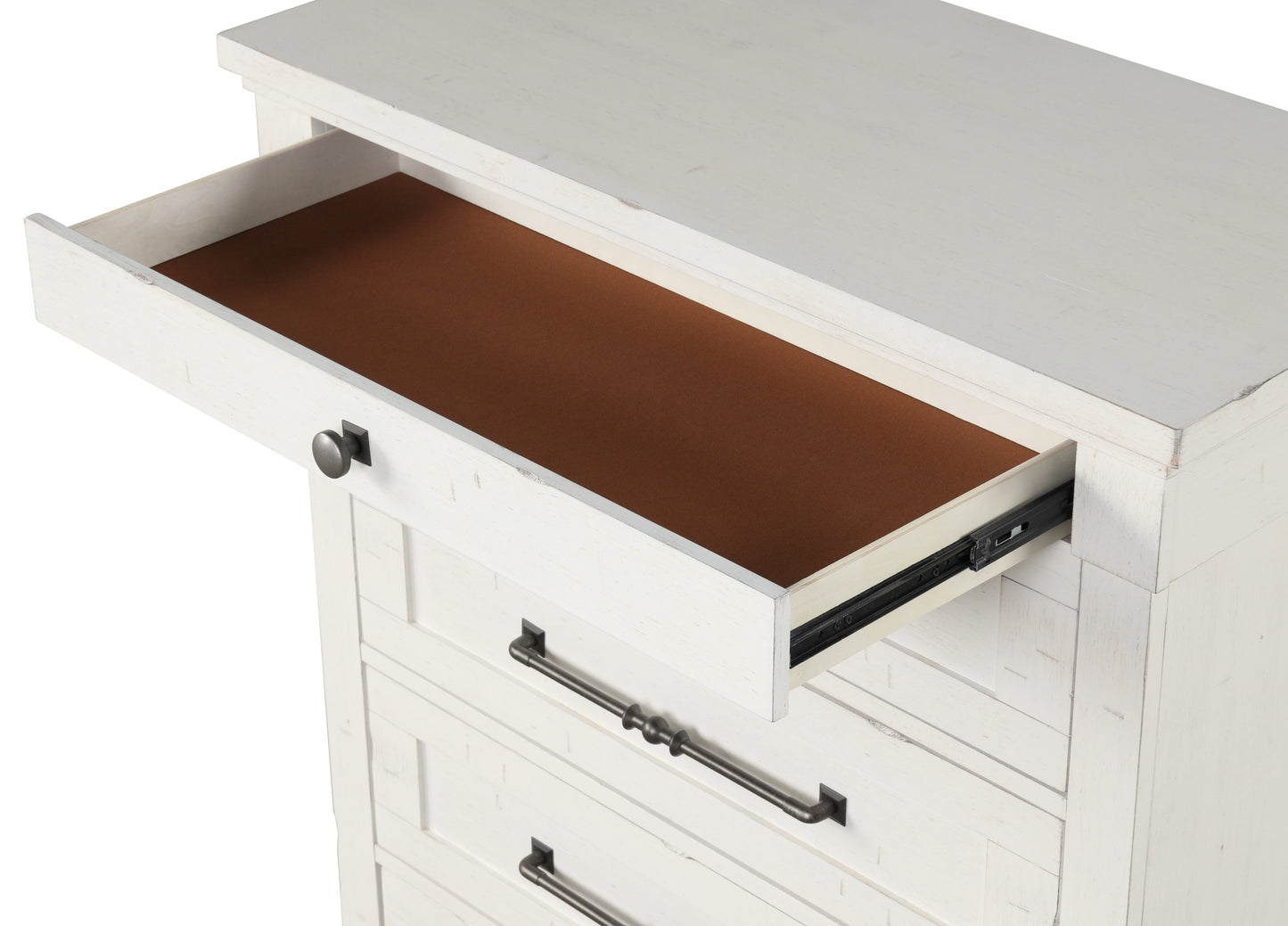 Laria Antique White Finish Wood 6-Drawer Chest