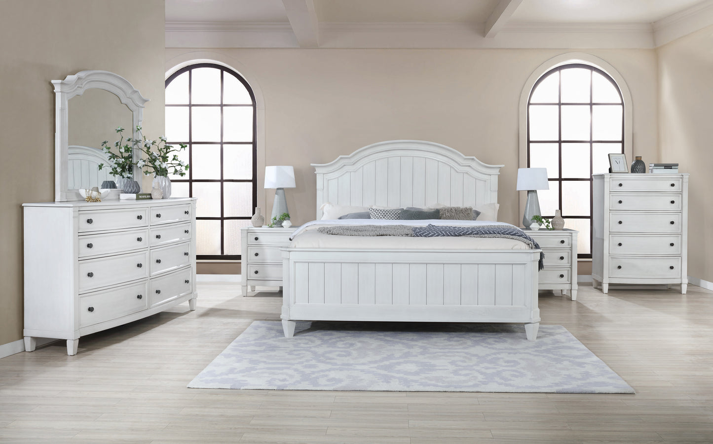 Saline Wood Camelback Bedroom Collection