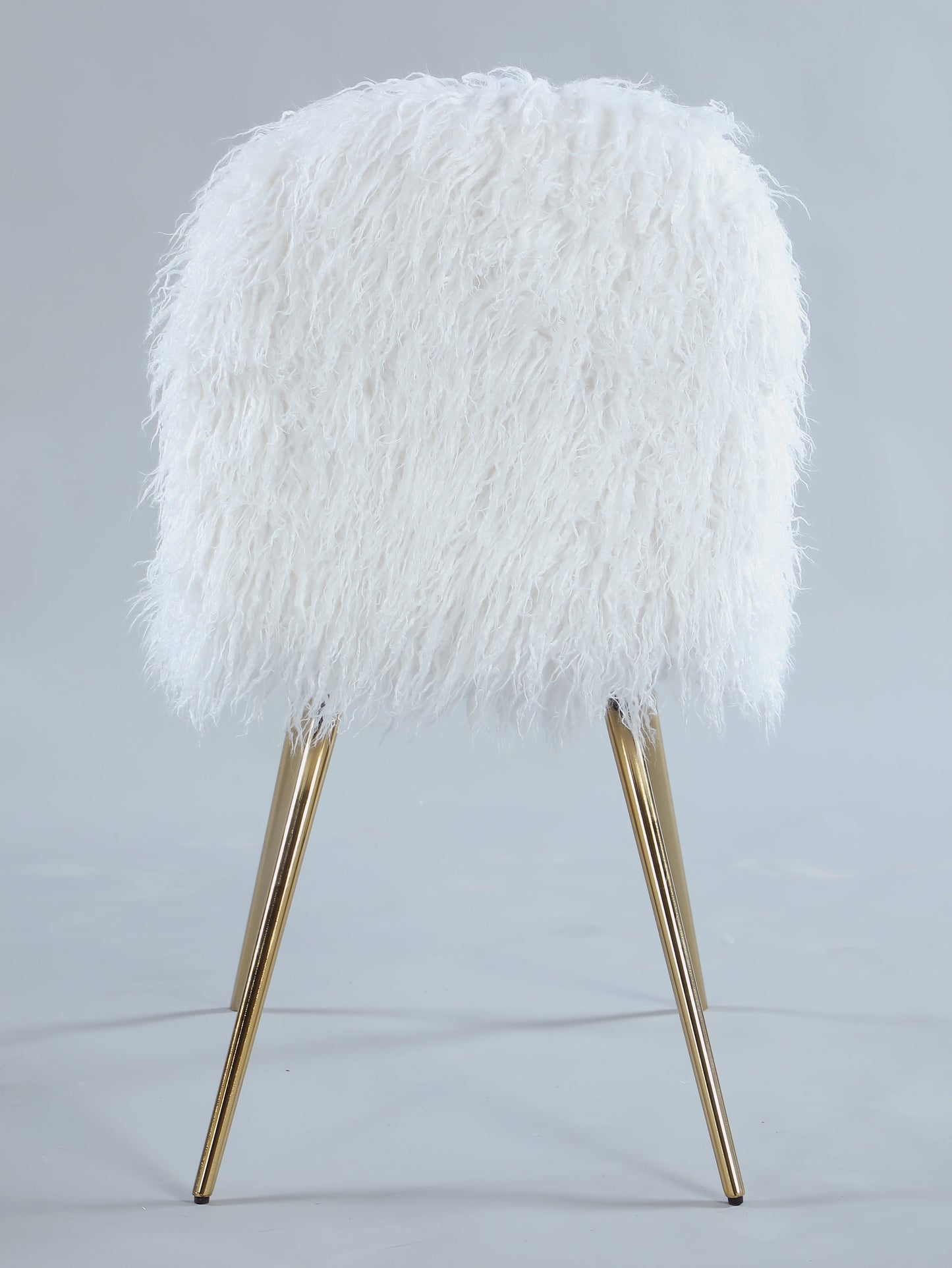 Ravni Faux Fur Accent Chair with Ottman