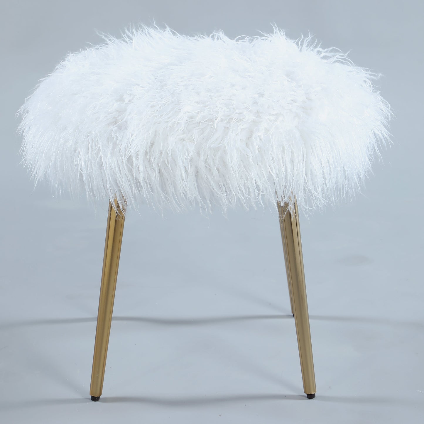Ravni Faux Fur Accent Chair with Ottman
