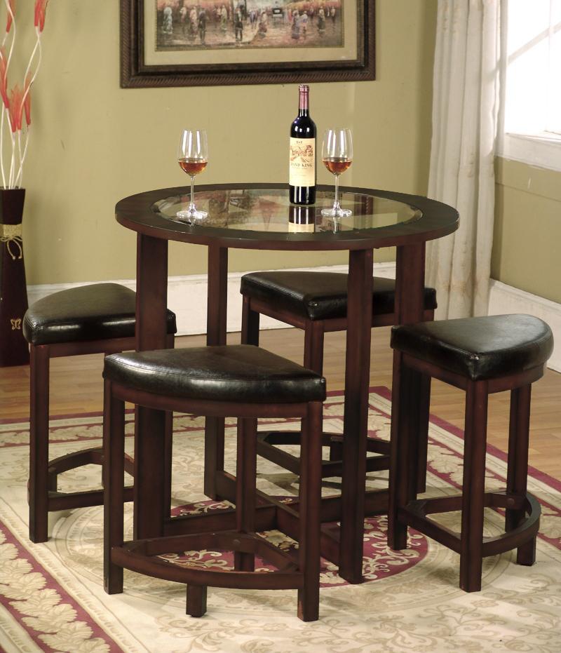 Solid Wood Glass Top Dining Table w/ Chairs – Roundhill Furniture