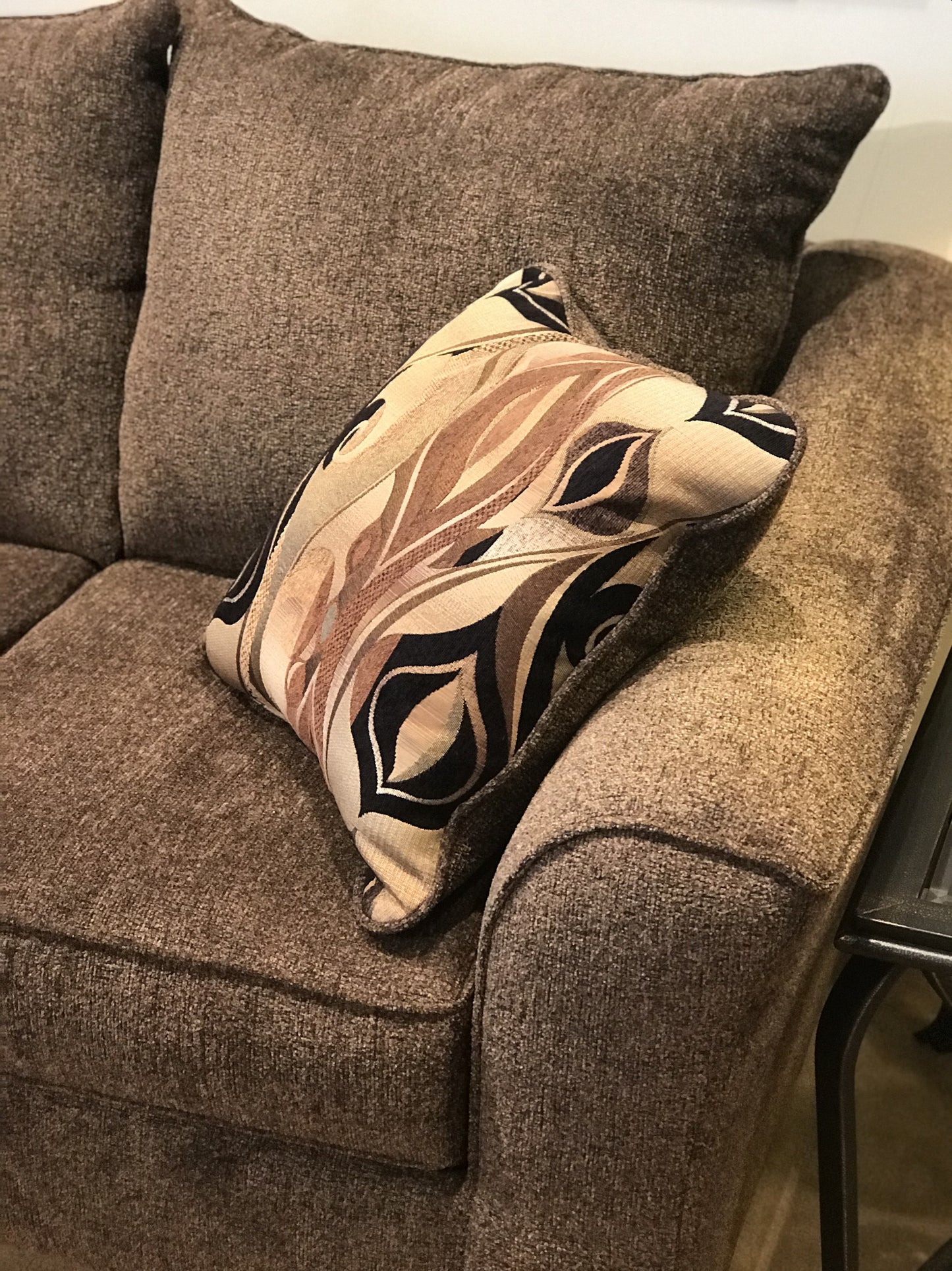 Camero Cafe Fabric Pillowback Loveseat