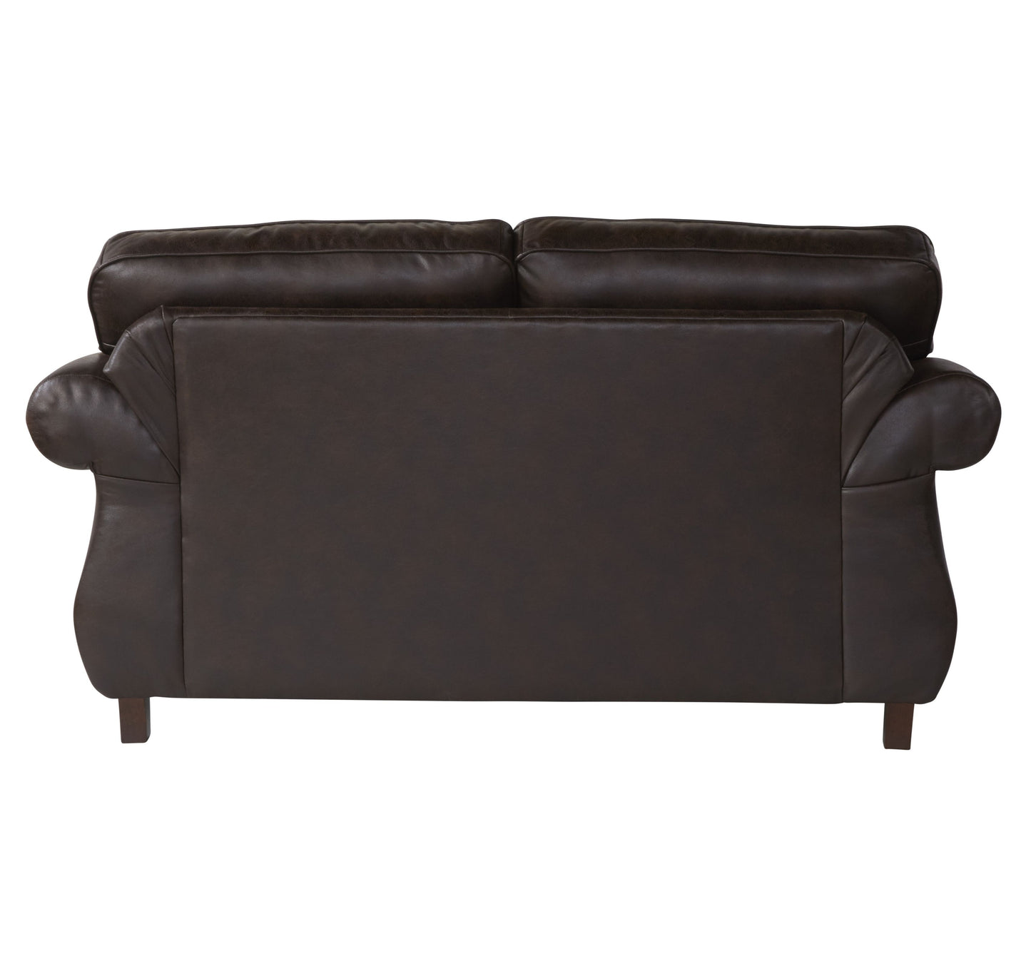 Leinster Faux Leather Upholstered Nailhead Loveseat in Espresso