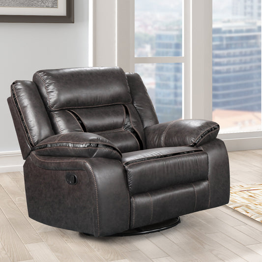 Elkton Manual Motion Recliner, Dark Chestnut