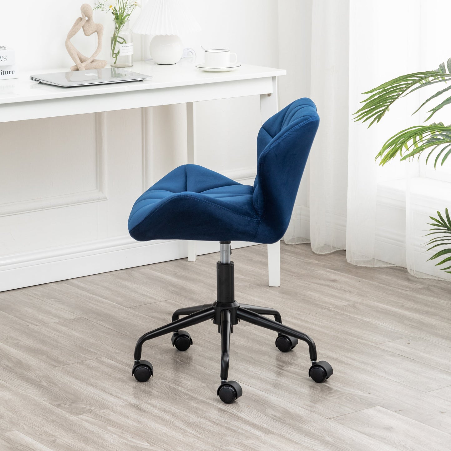 Eldon Diamond Tufted Adjustable Swivel Office Chair, Blue